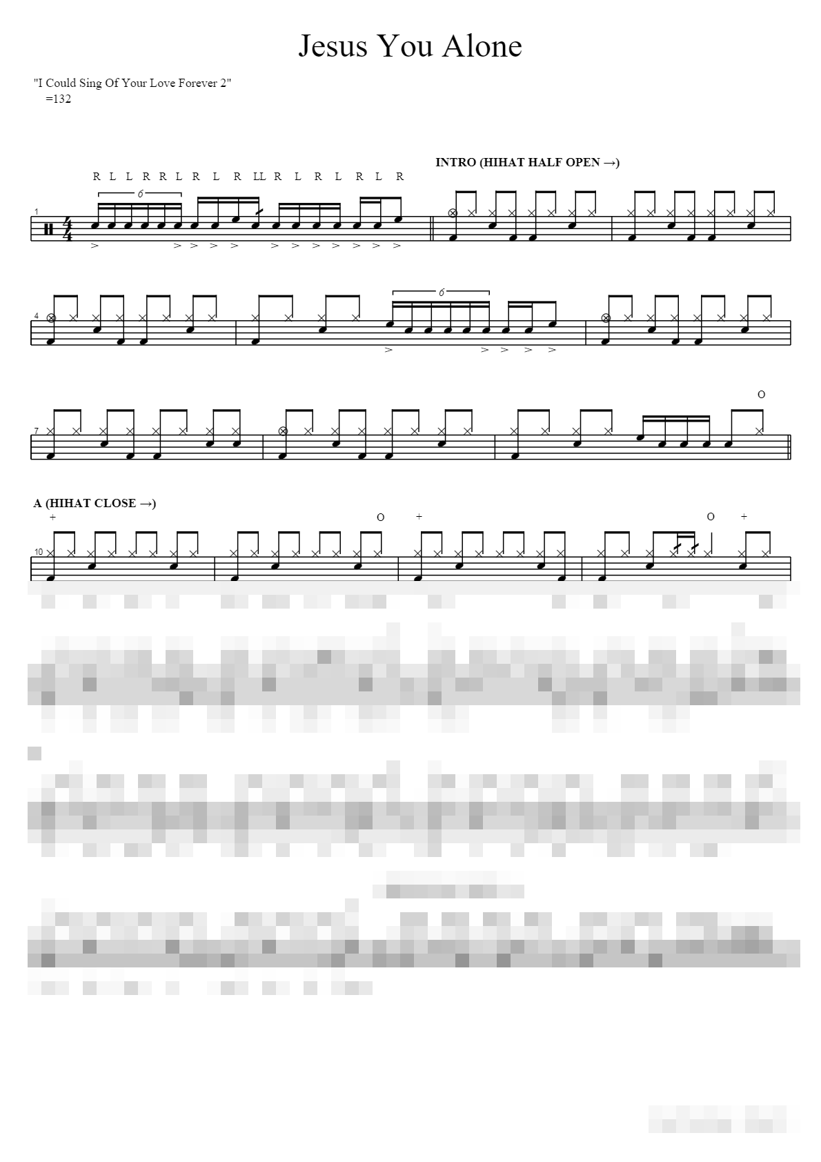 Jesus You alone Sheet Music Preview