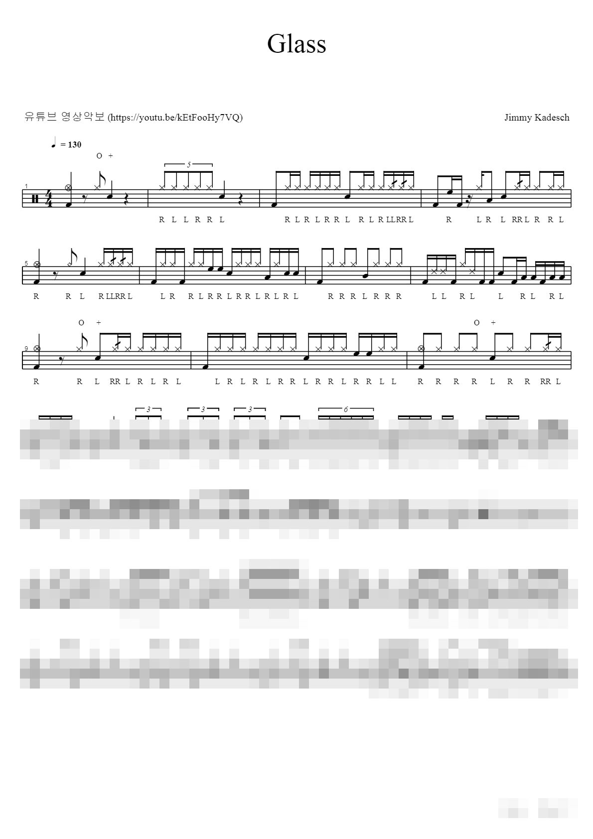 Glass Sheet Music Preview