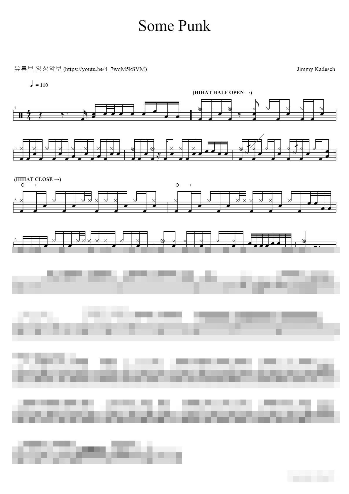 Some Punk Sheet Music Preview