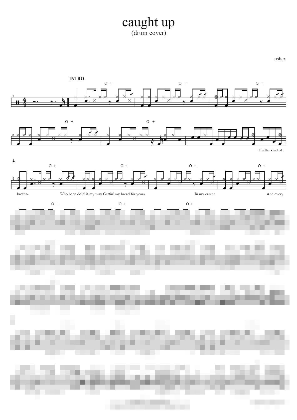 caught up Sheet Music Preview