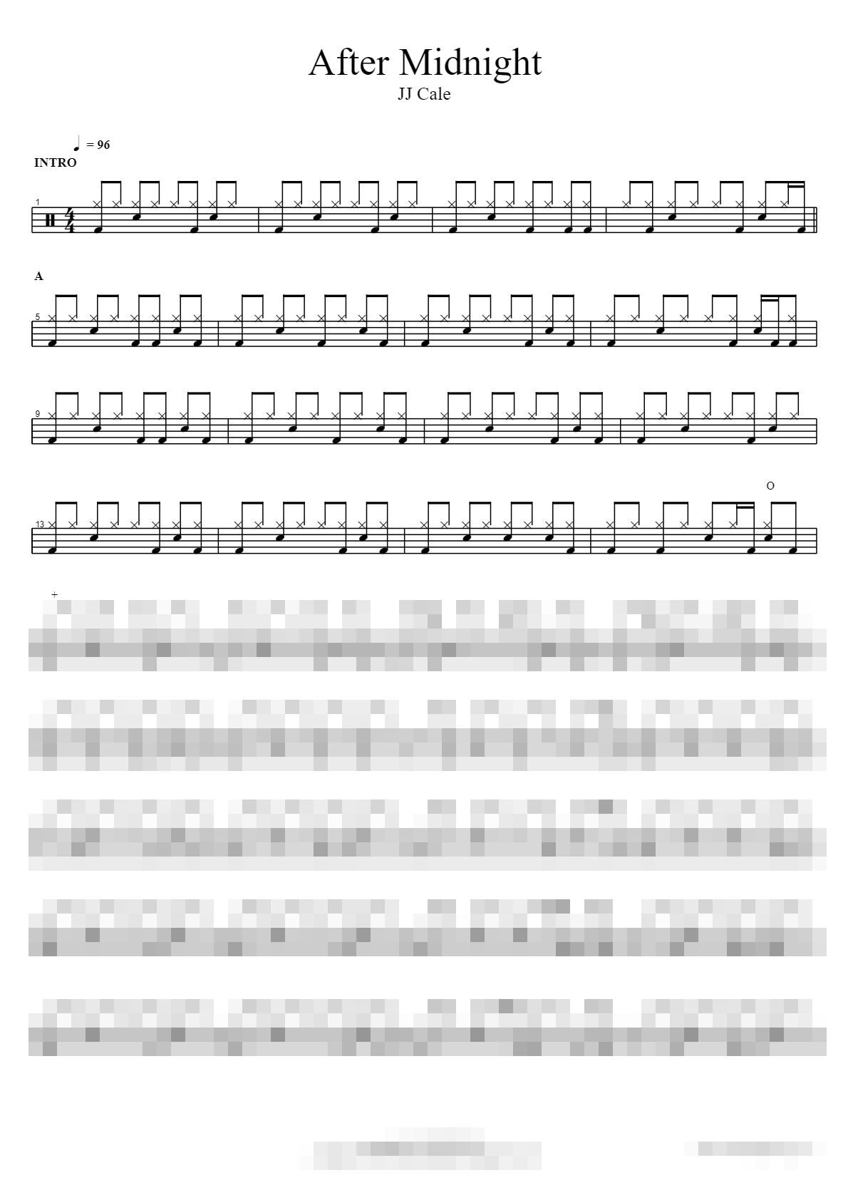 After Midnight Sheet Music Preview