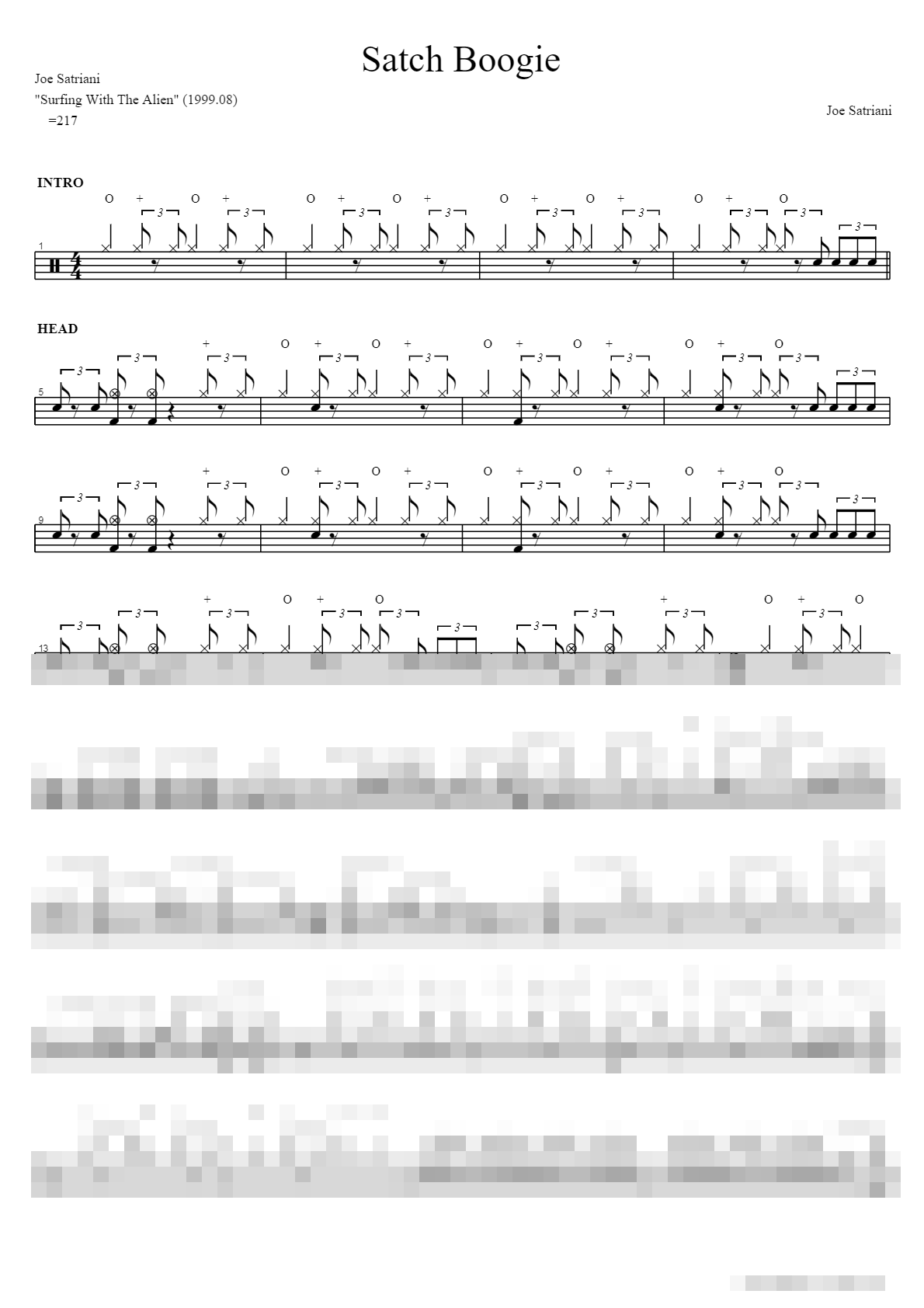 Satch Boogie Sheet Music Preview