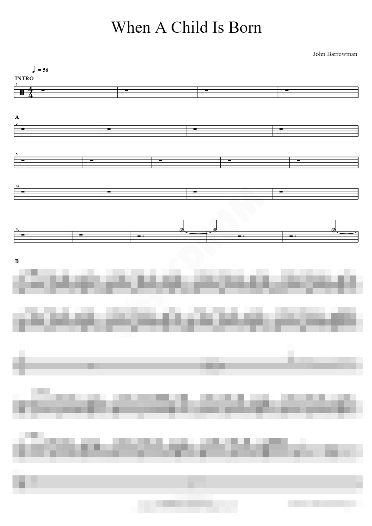 When A Child Is Born Sheet Music Preview
