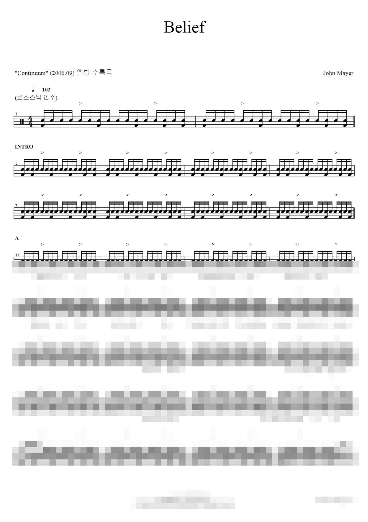 Belief Sheet Music Preview
