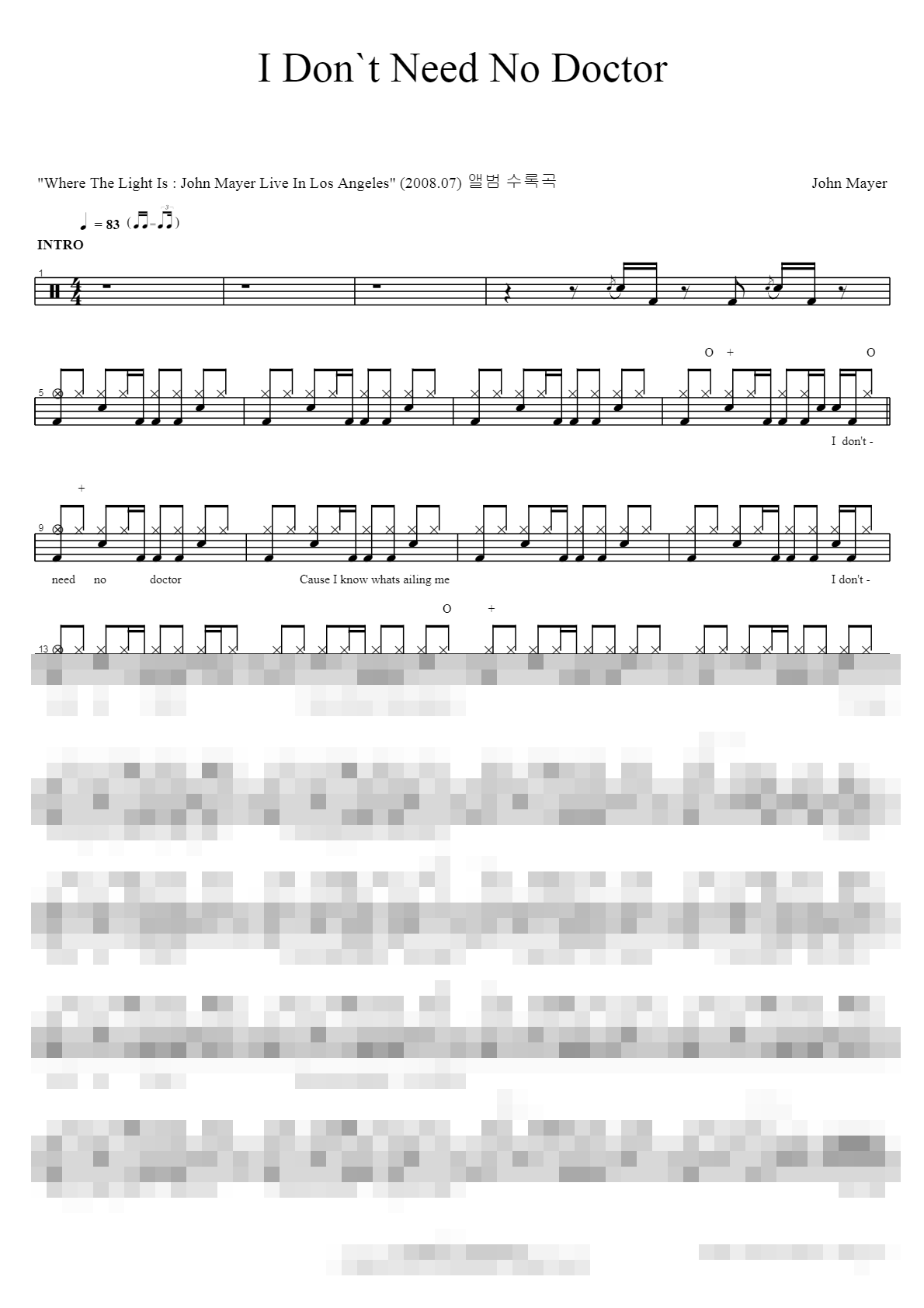 I Dont Need No Doctor Sheet Music Preview