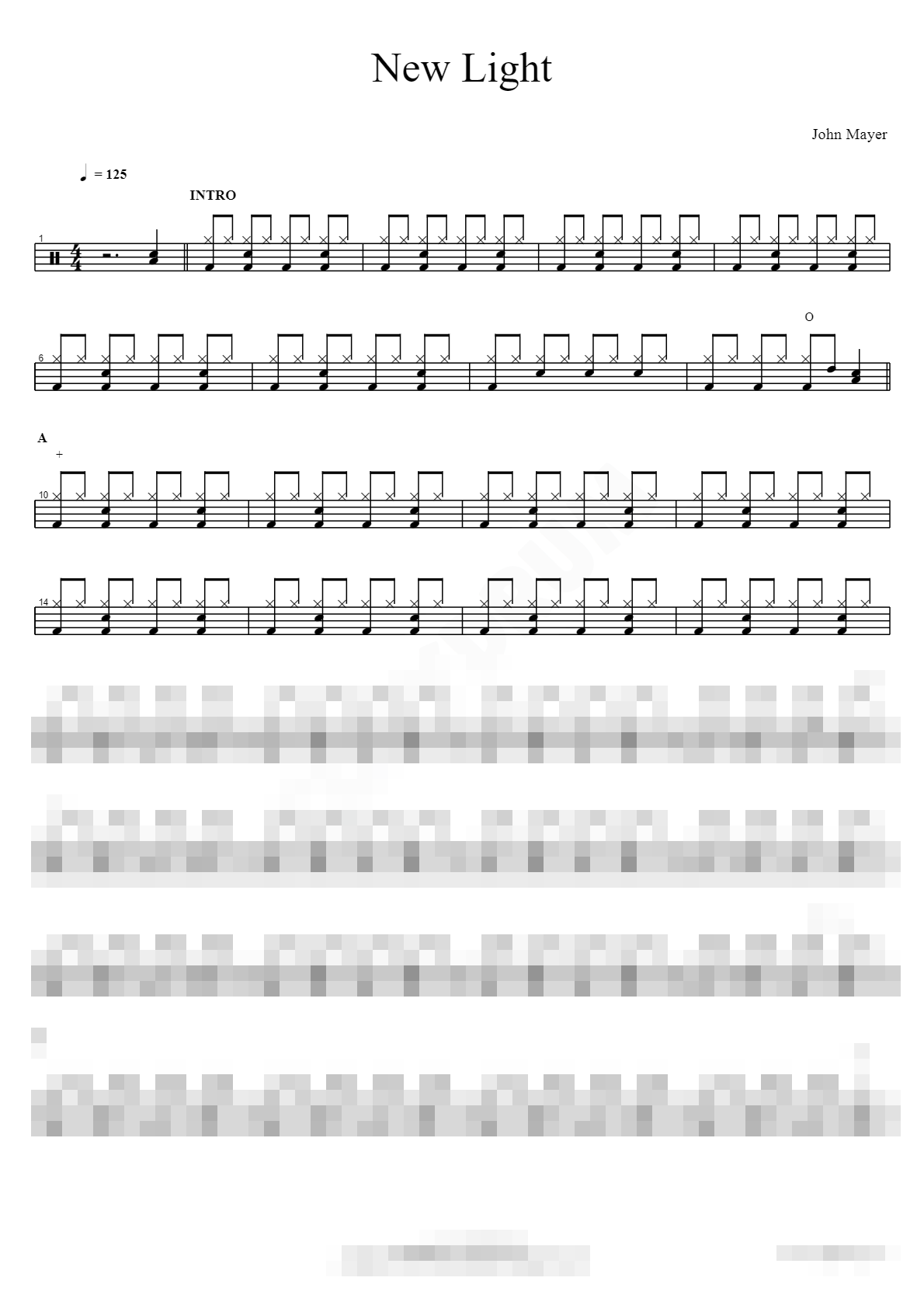 New Light Sheet Music Preview