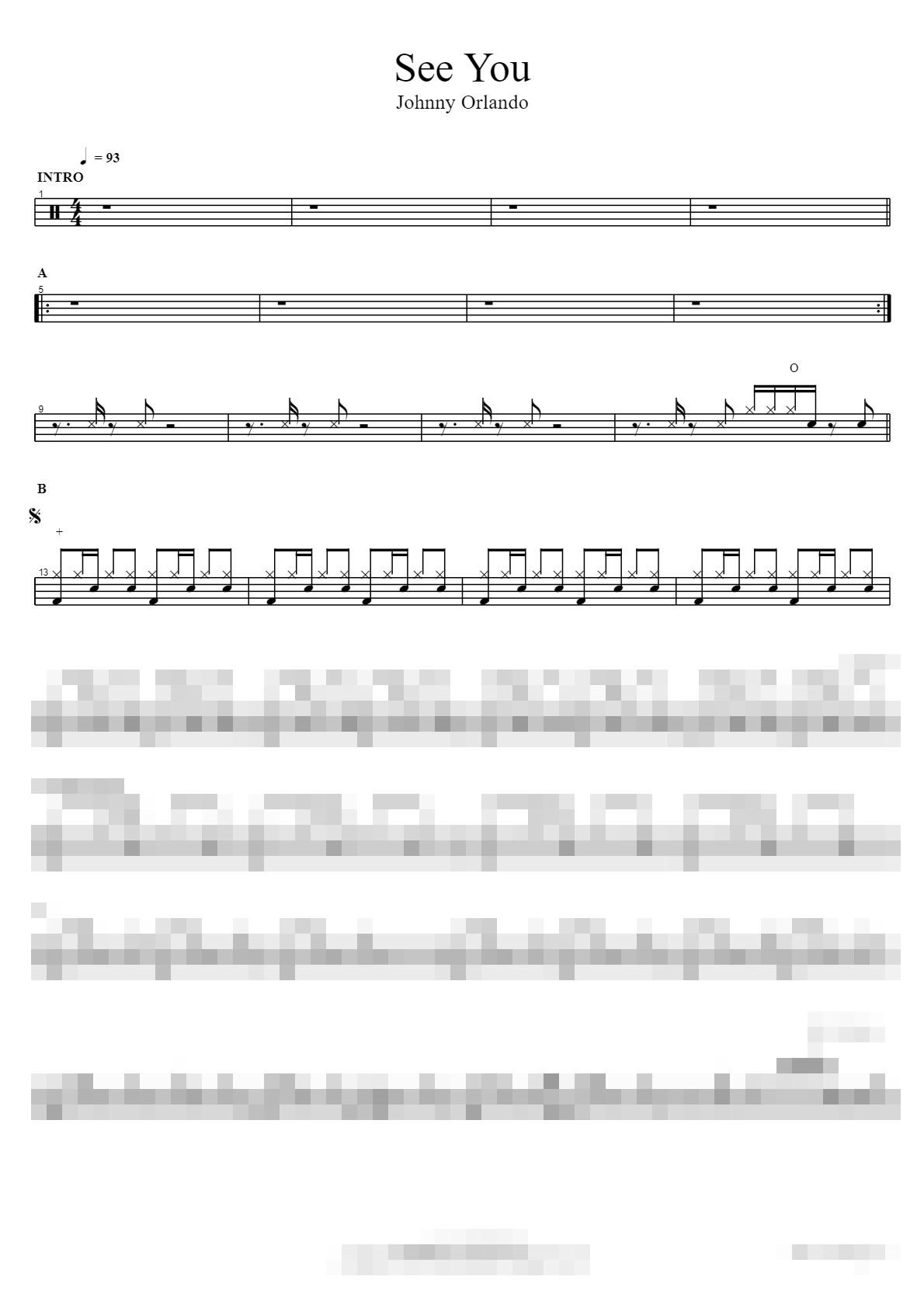 See You Sheet Music Preview