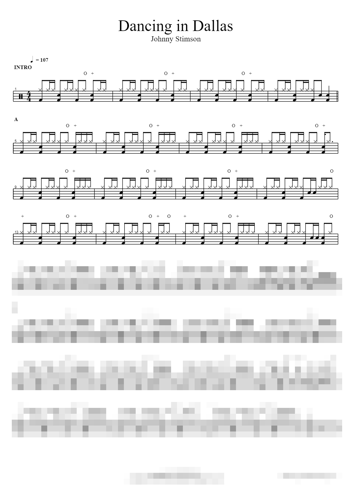Dancing in Dallas Sheet Music Preview
