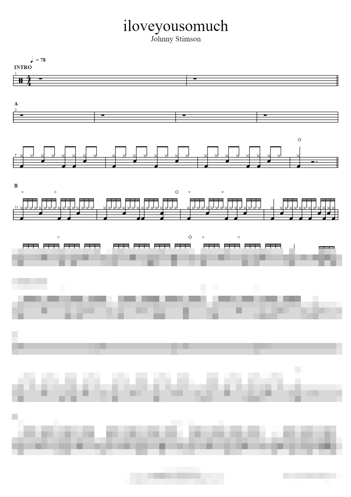 iloveyousomuch Sheet Music Preview