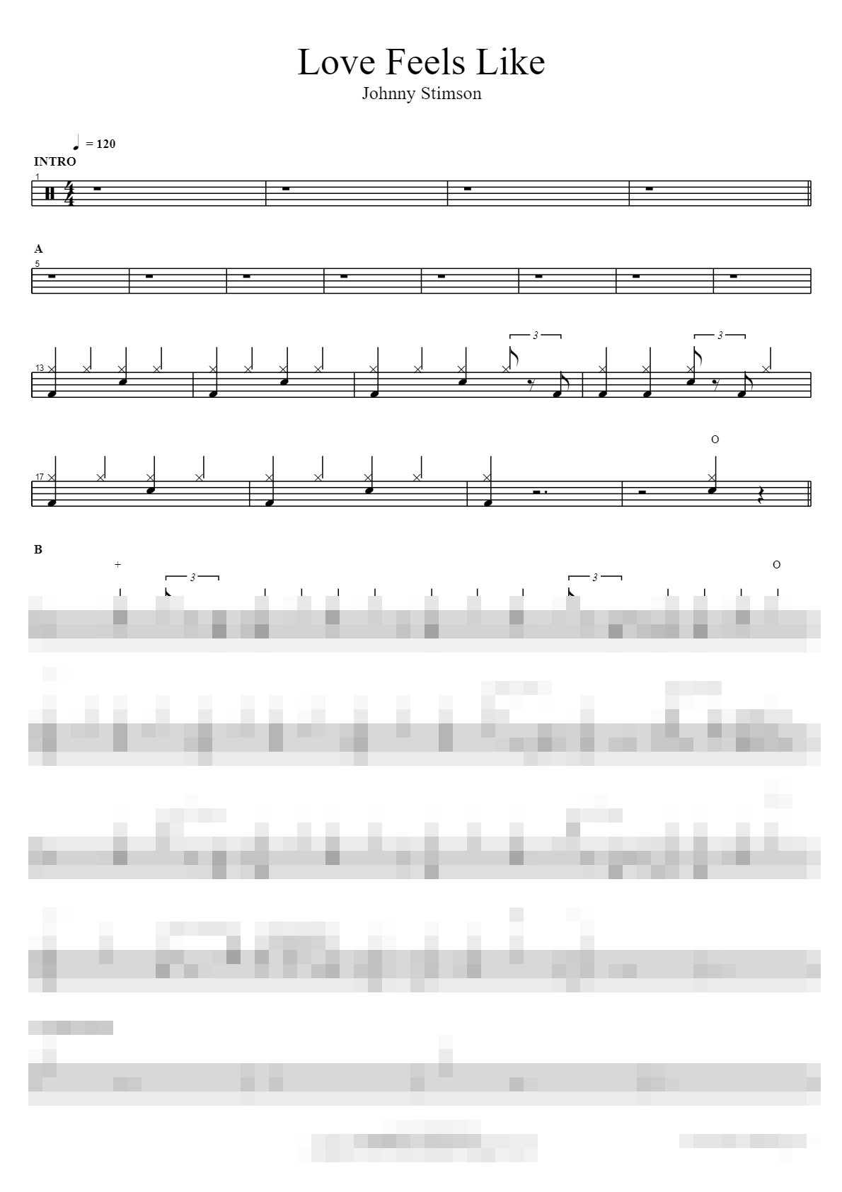 Love Feels Like Sheet Music Preview