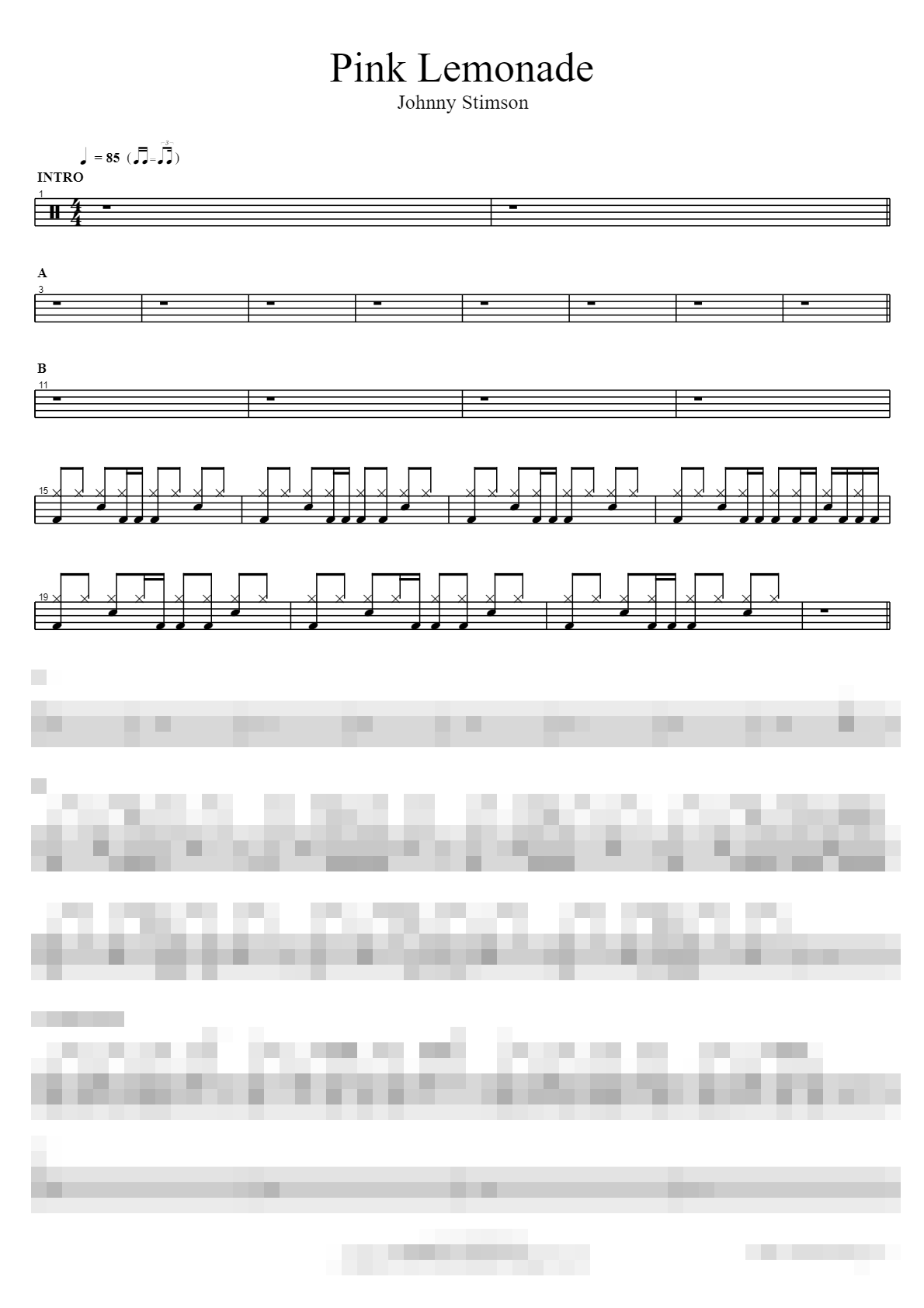Pink Lemonade Sheet Music Preview