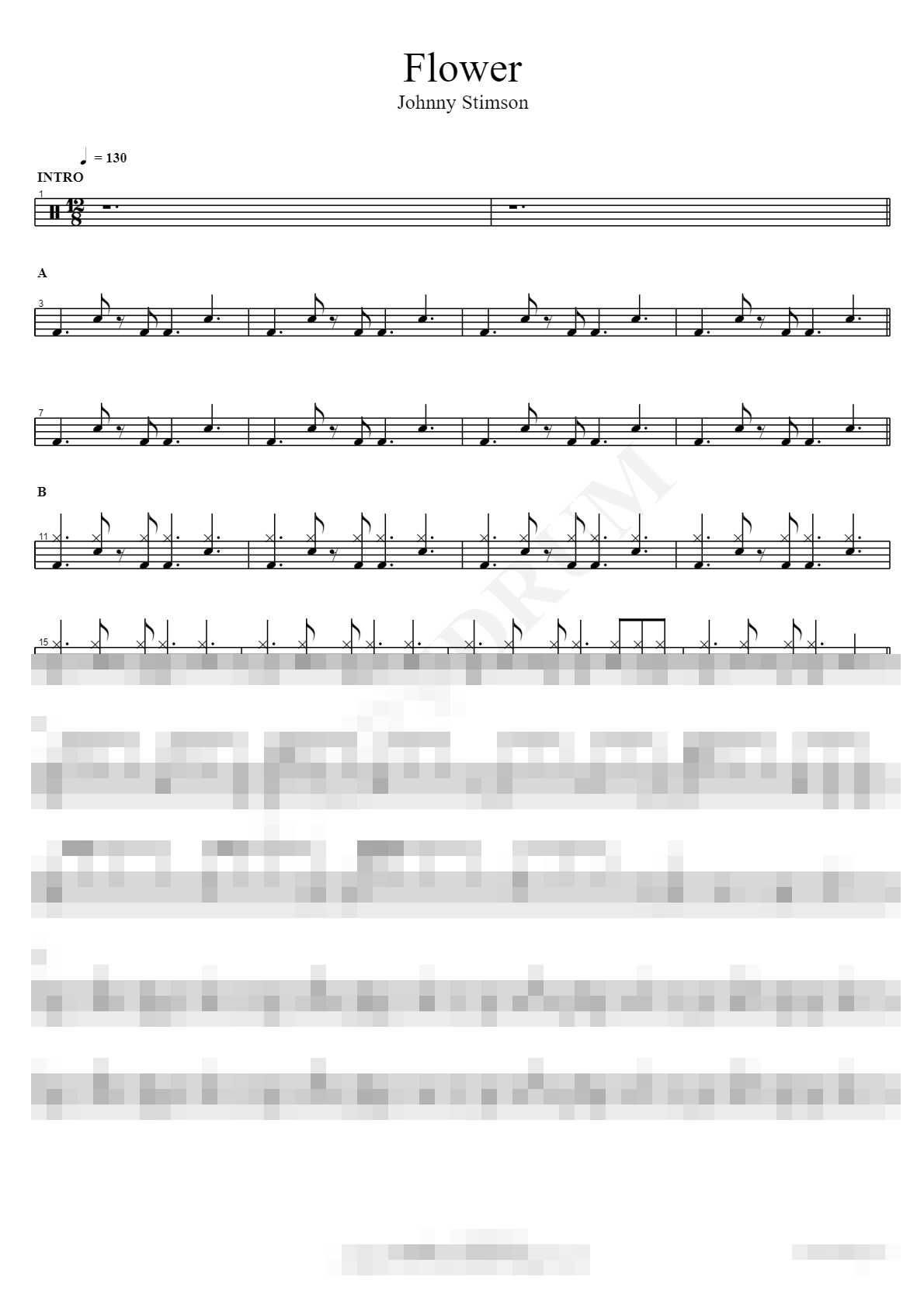 Flower Sheet Music Preview