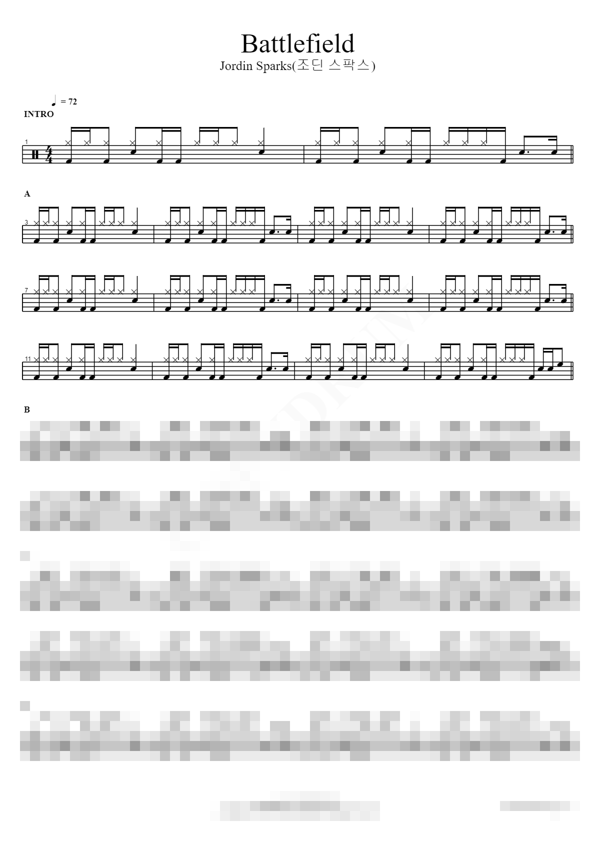 Battlefield Sheet Music Preview
