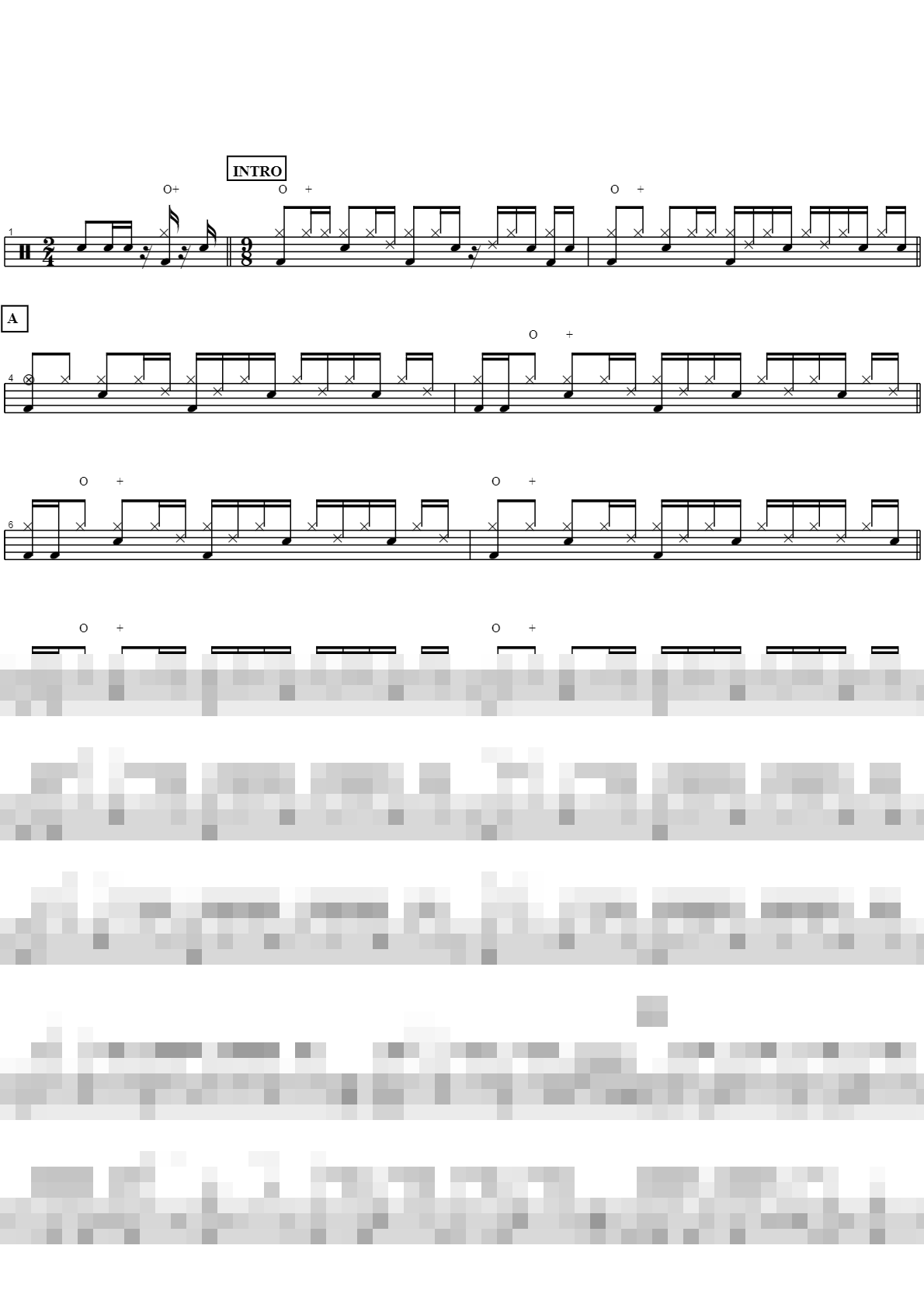 The Crunge Sheet Music Preview