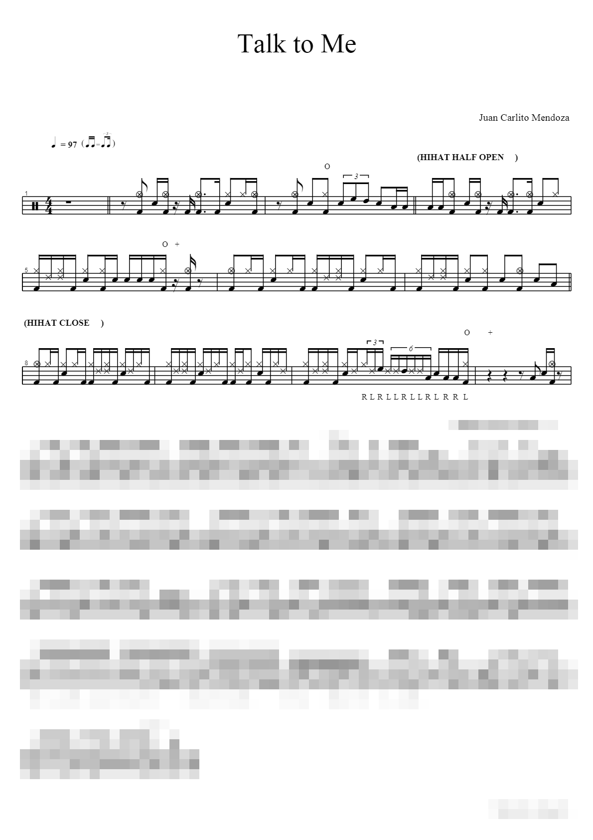 Talk to Me Sheet Music Preview