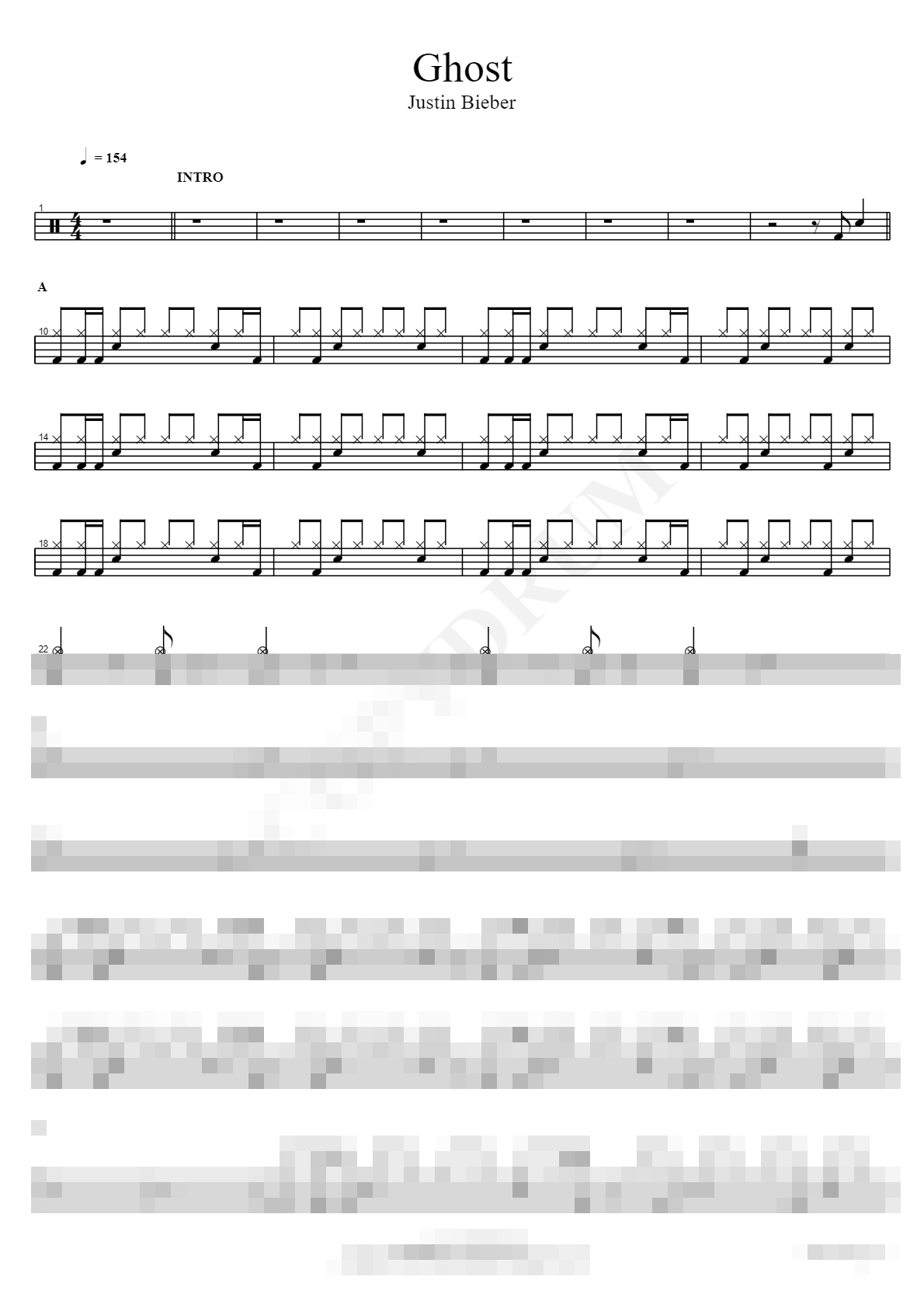 Ghost Sheet Music Preview