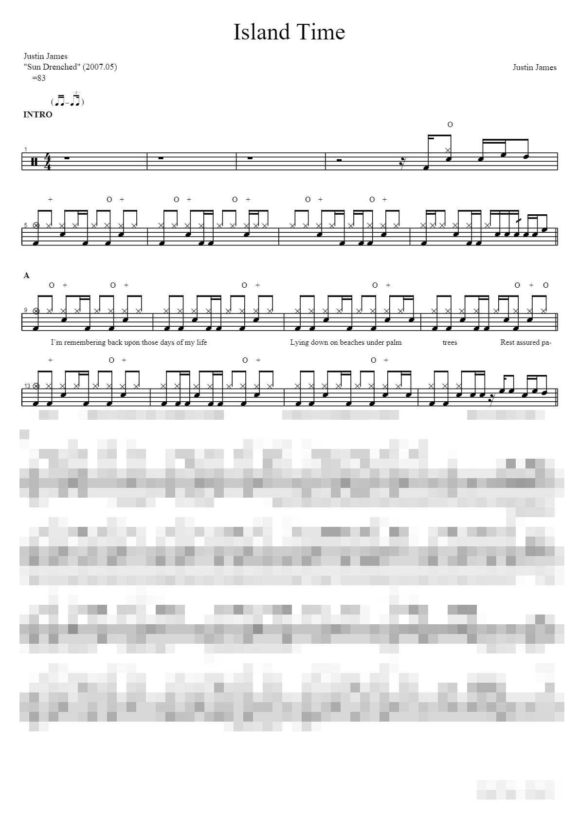 Island Time Sheet Music Preview
