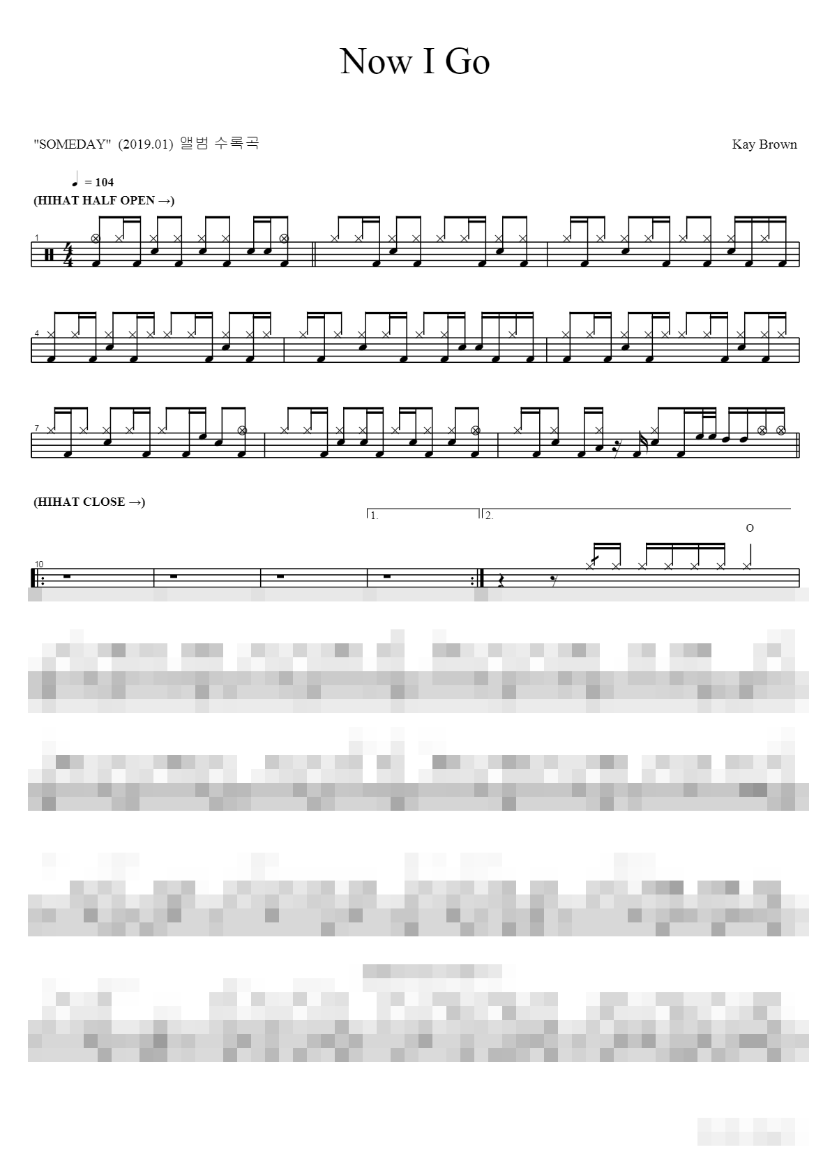 Now I Go Sheet Music Preview