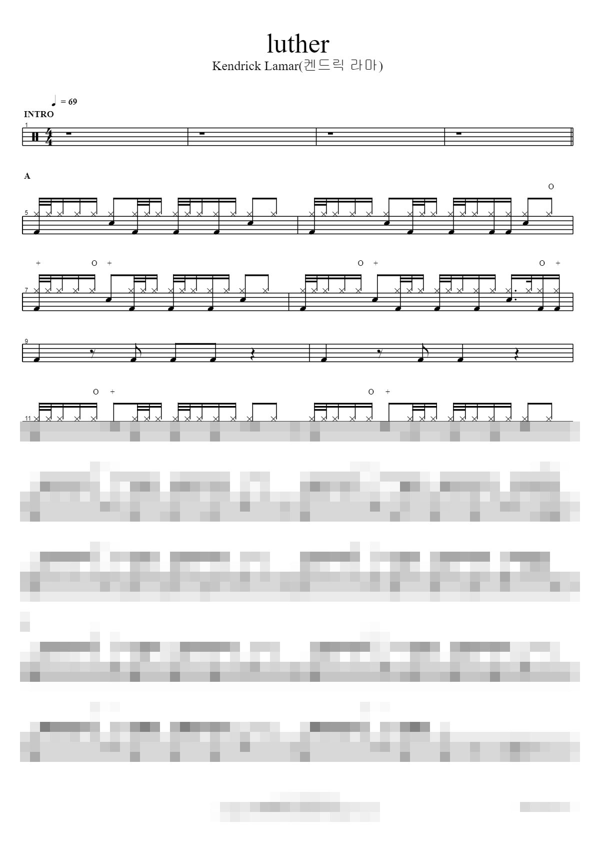 luther Sheet Music Preview