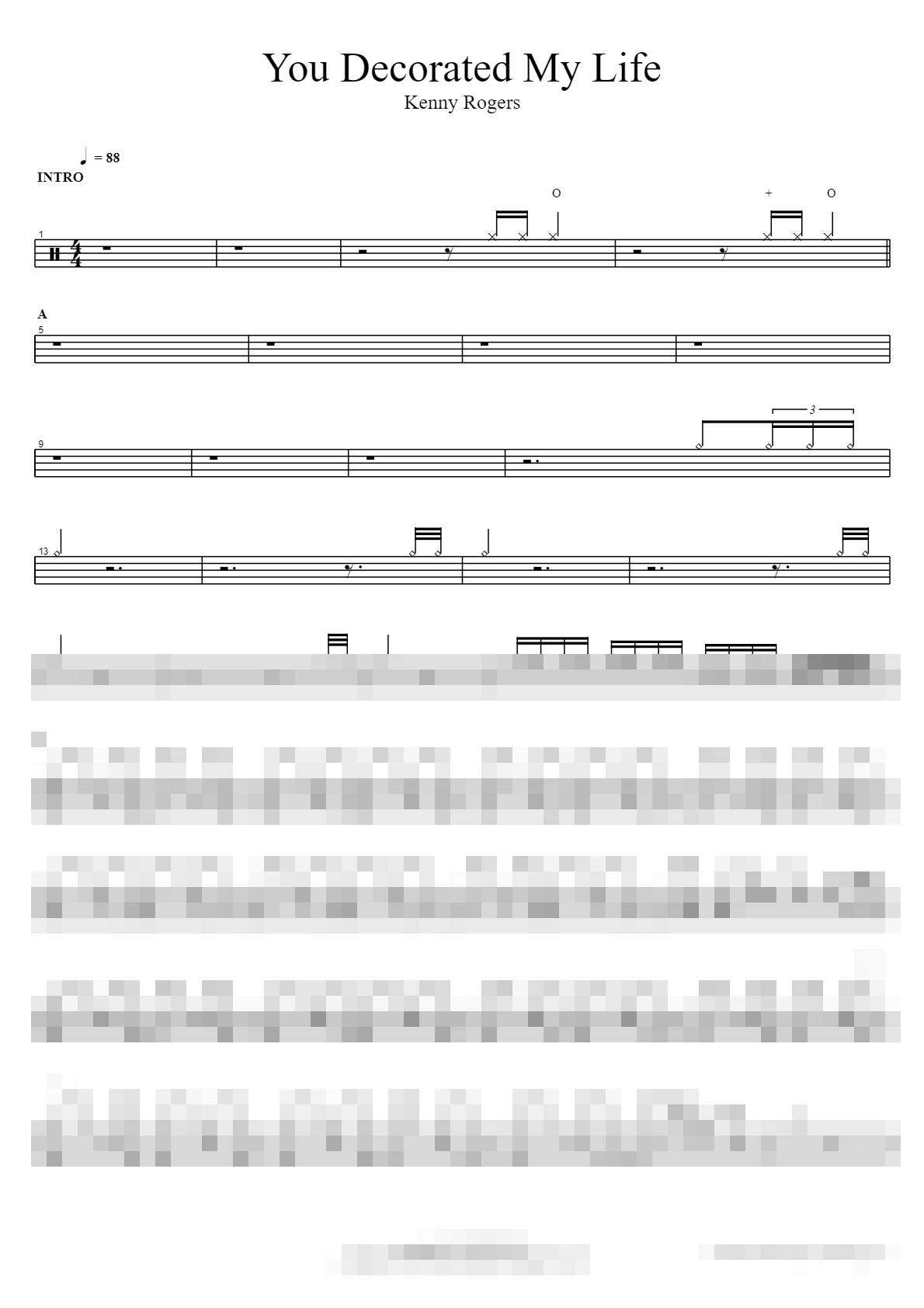 You Decorated My Life Sheet Music Preview