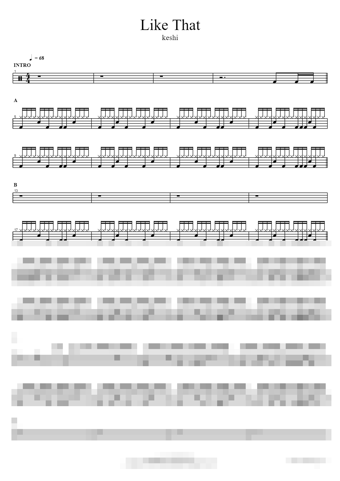 Like That Sheet Music Preview