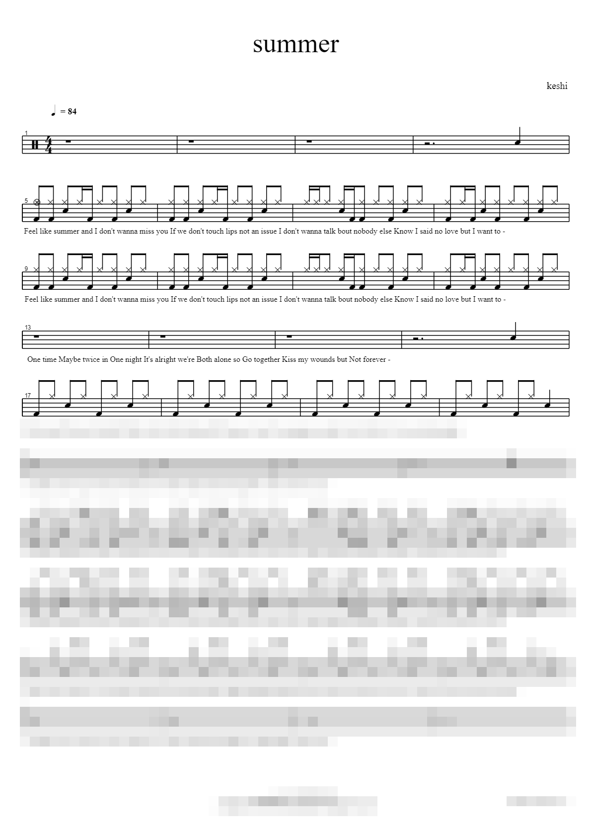 summer Sheet Music Preview