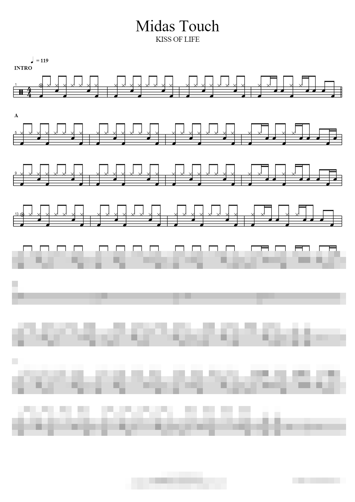 Midas Touch Sheet Music Preview