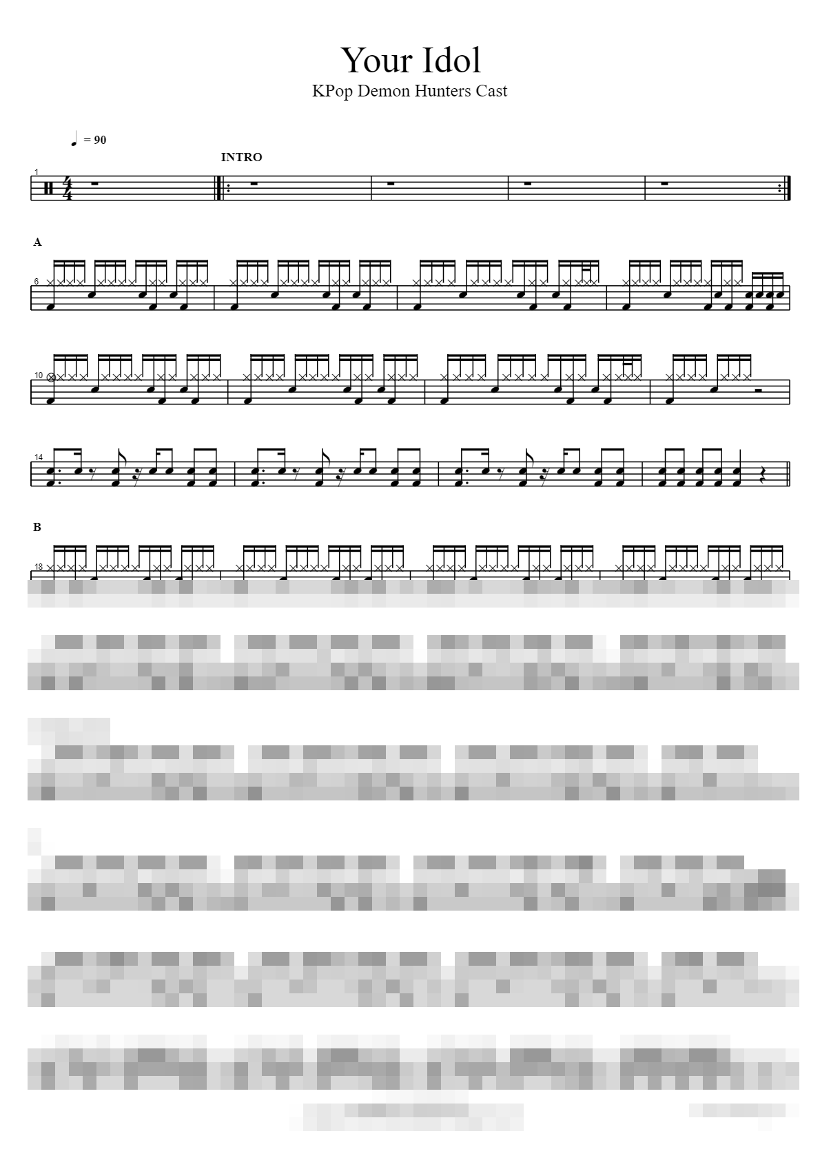 Your Idol Sheet Music Preview