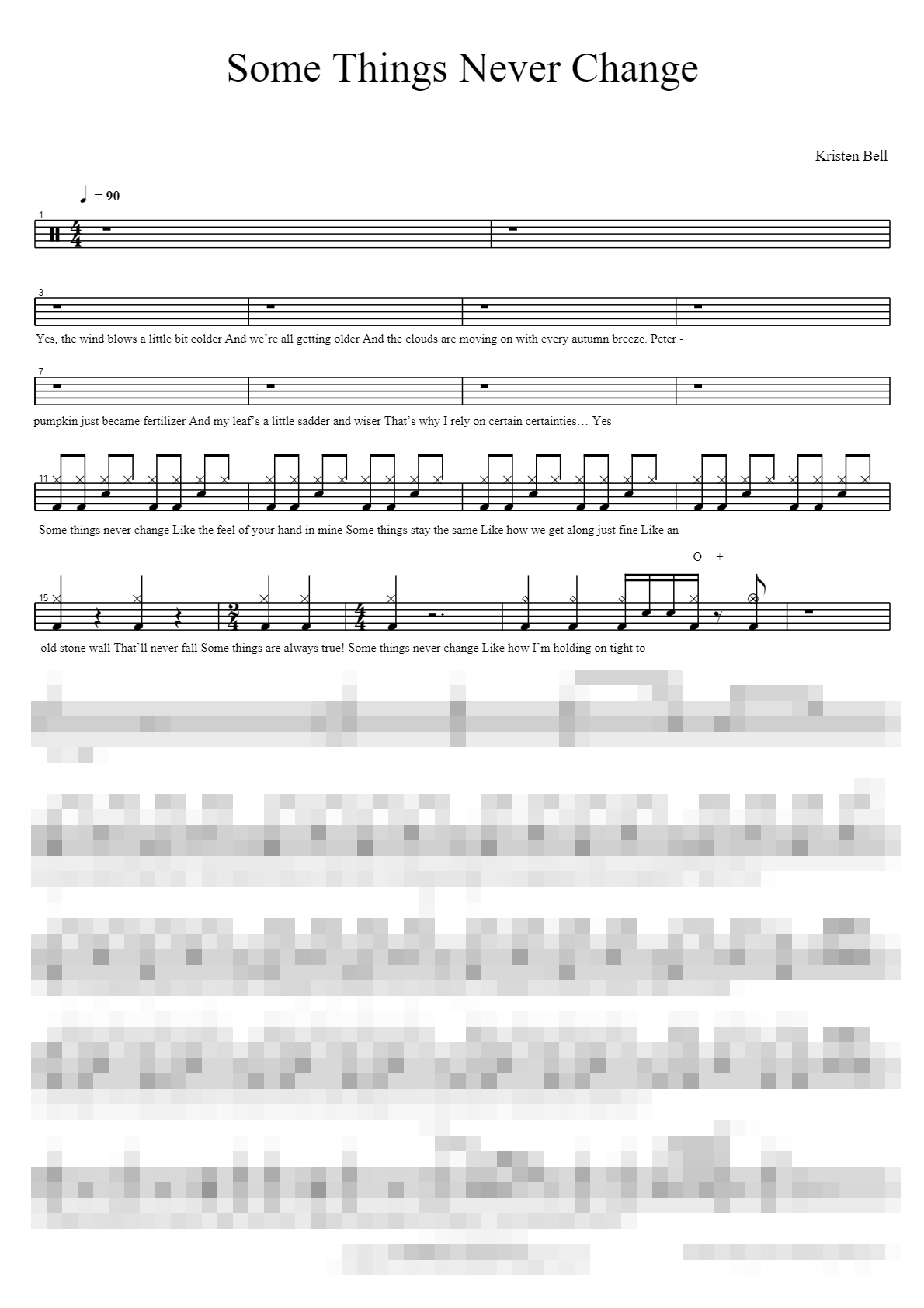 Some Things Never Change Sheet Music Preview
