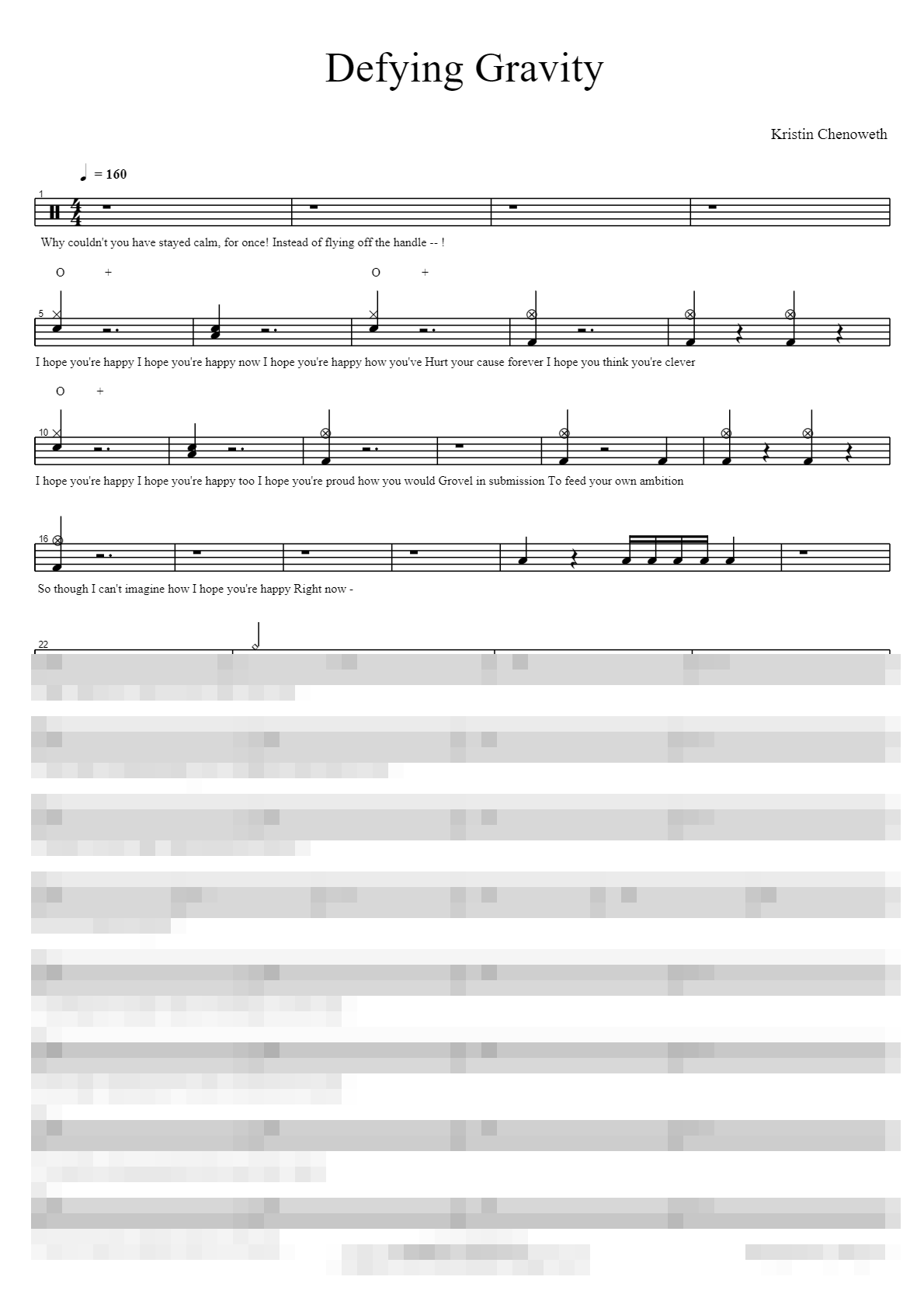 Defying Gravity Sheet Music Preview