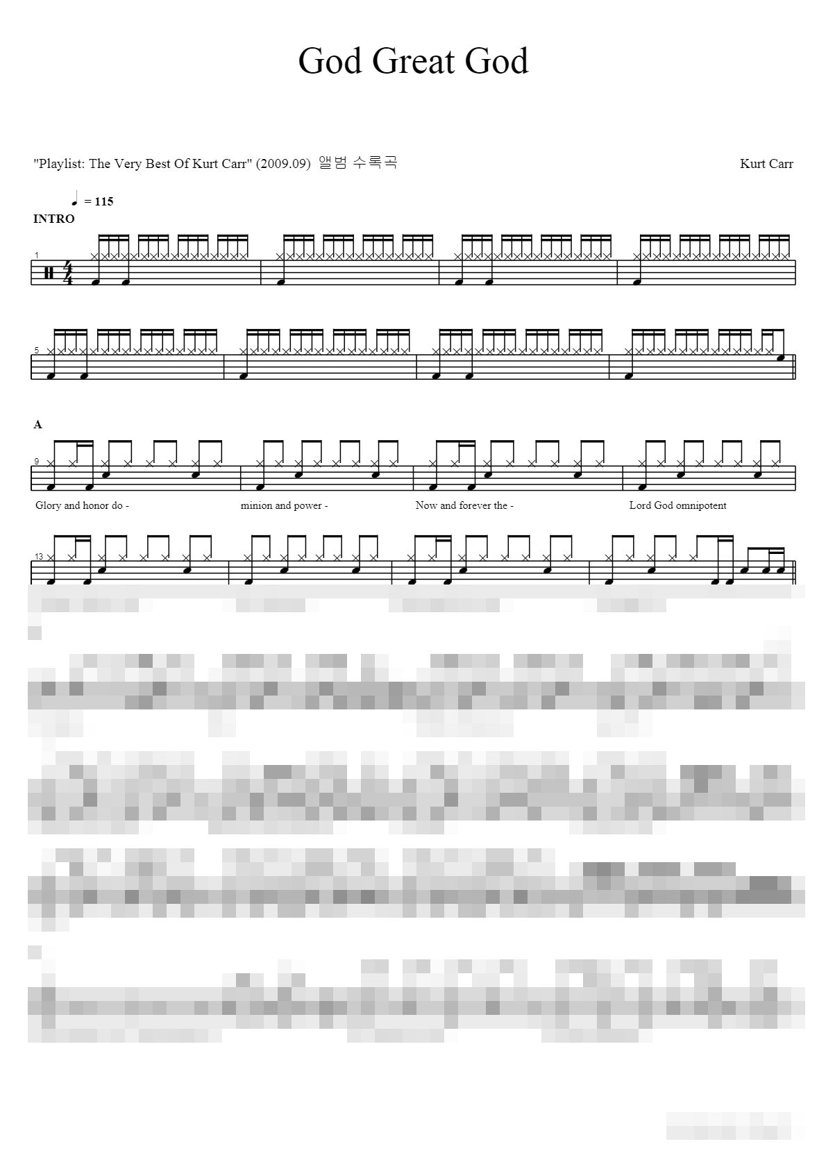 God Great God Sheet Music Preview