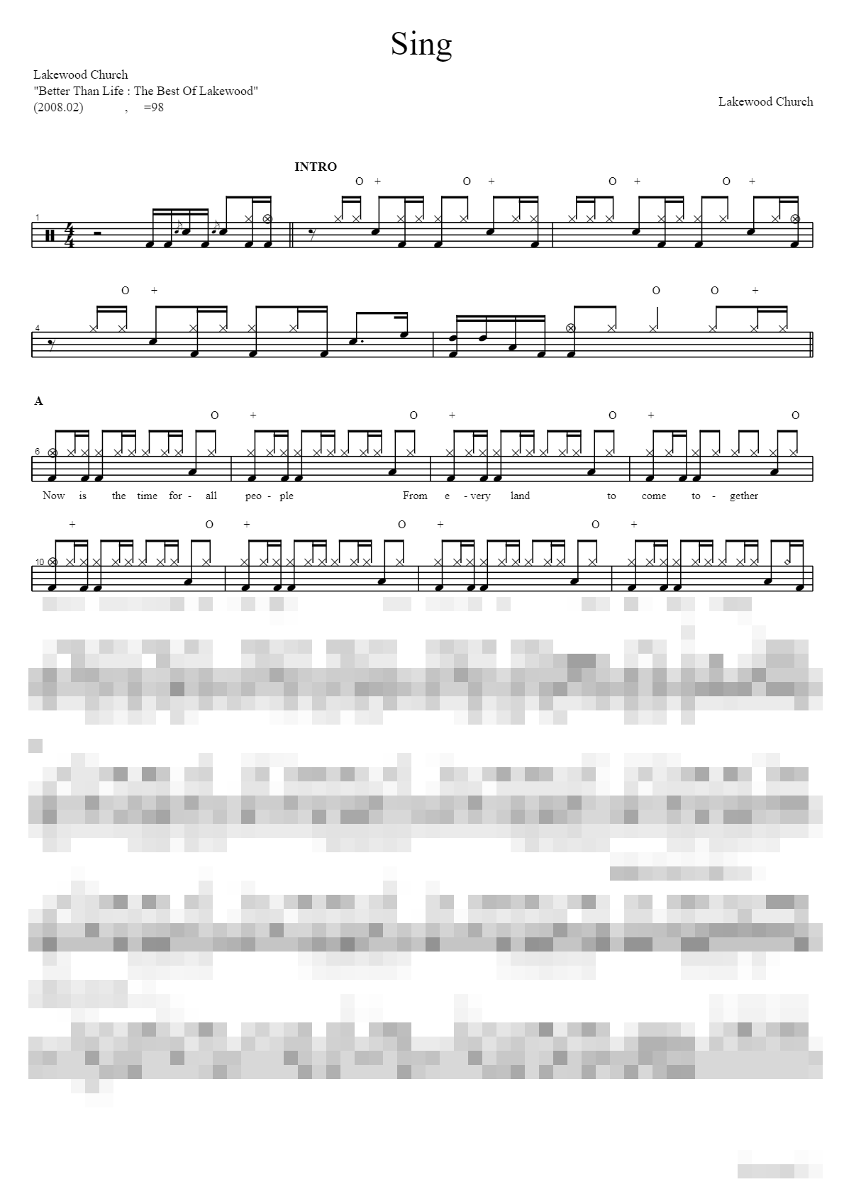 Sing Sheet Music Preview