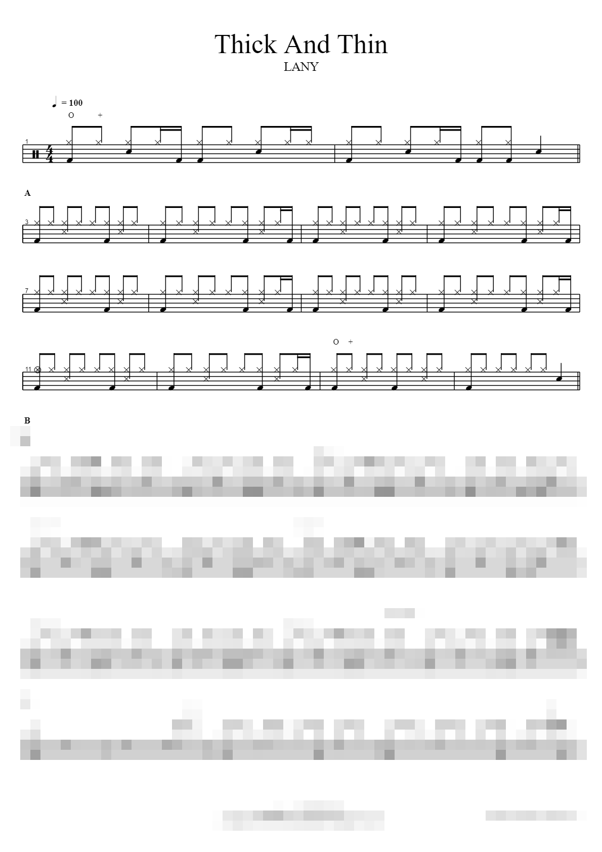 Thick And Thin Sheet Music Preview