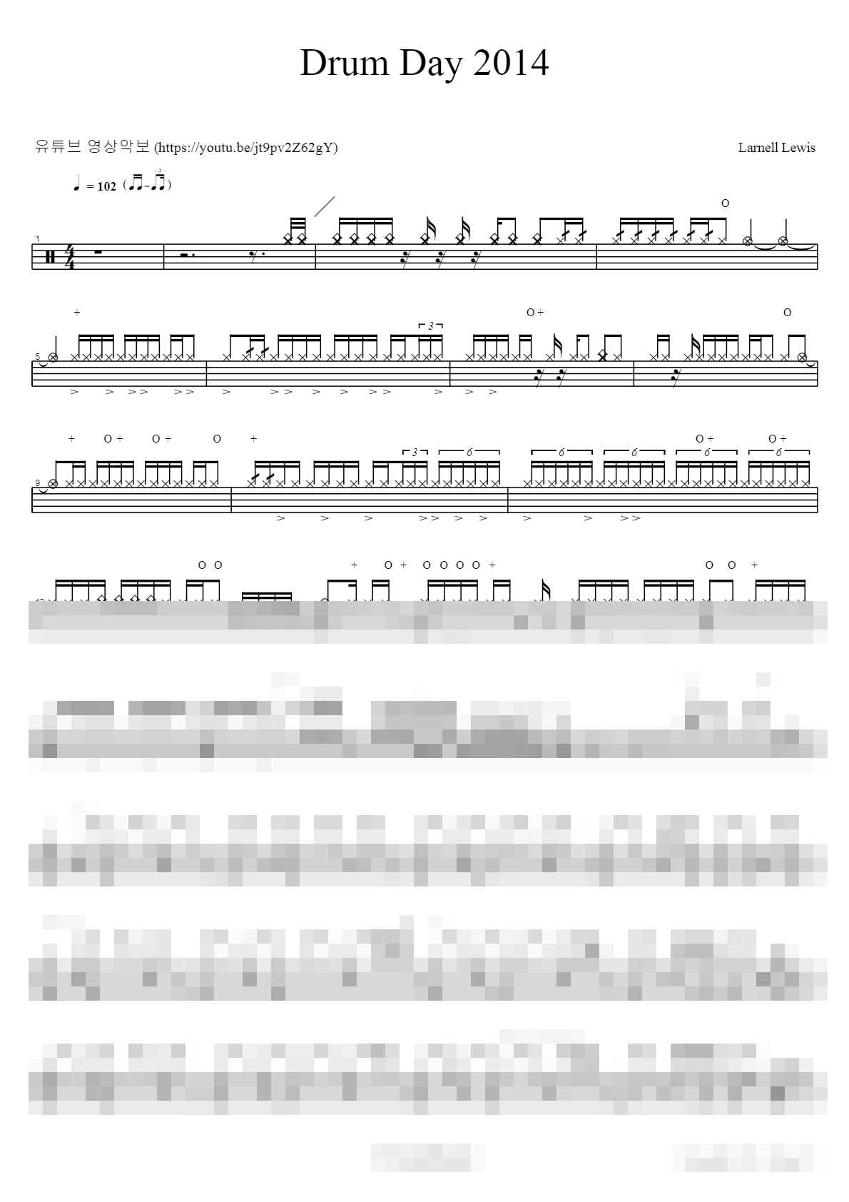 Drum Day 2014 Sheet Music Preview