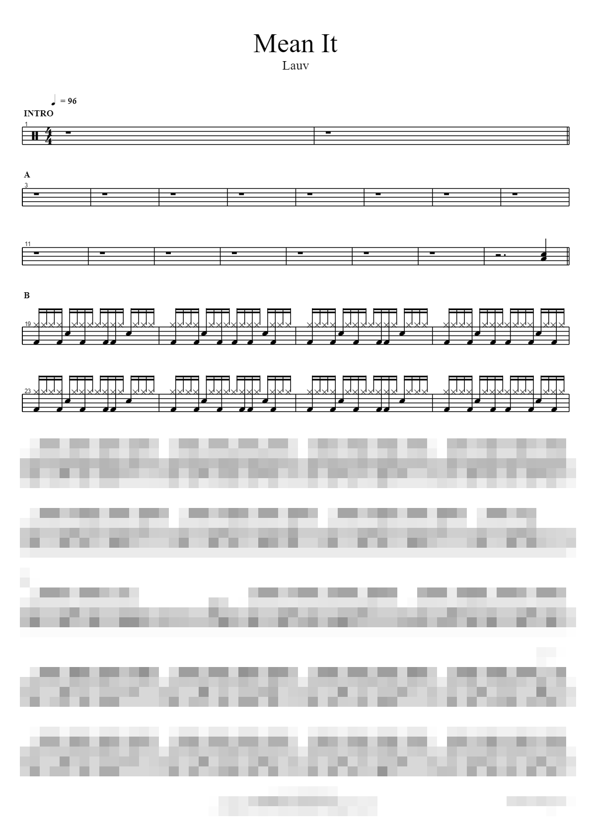 Mean It Sheet Music Preview