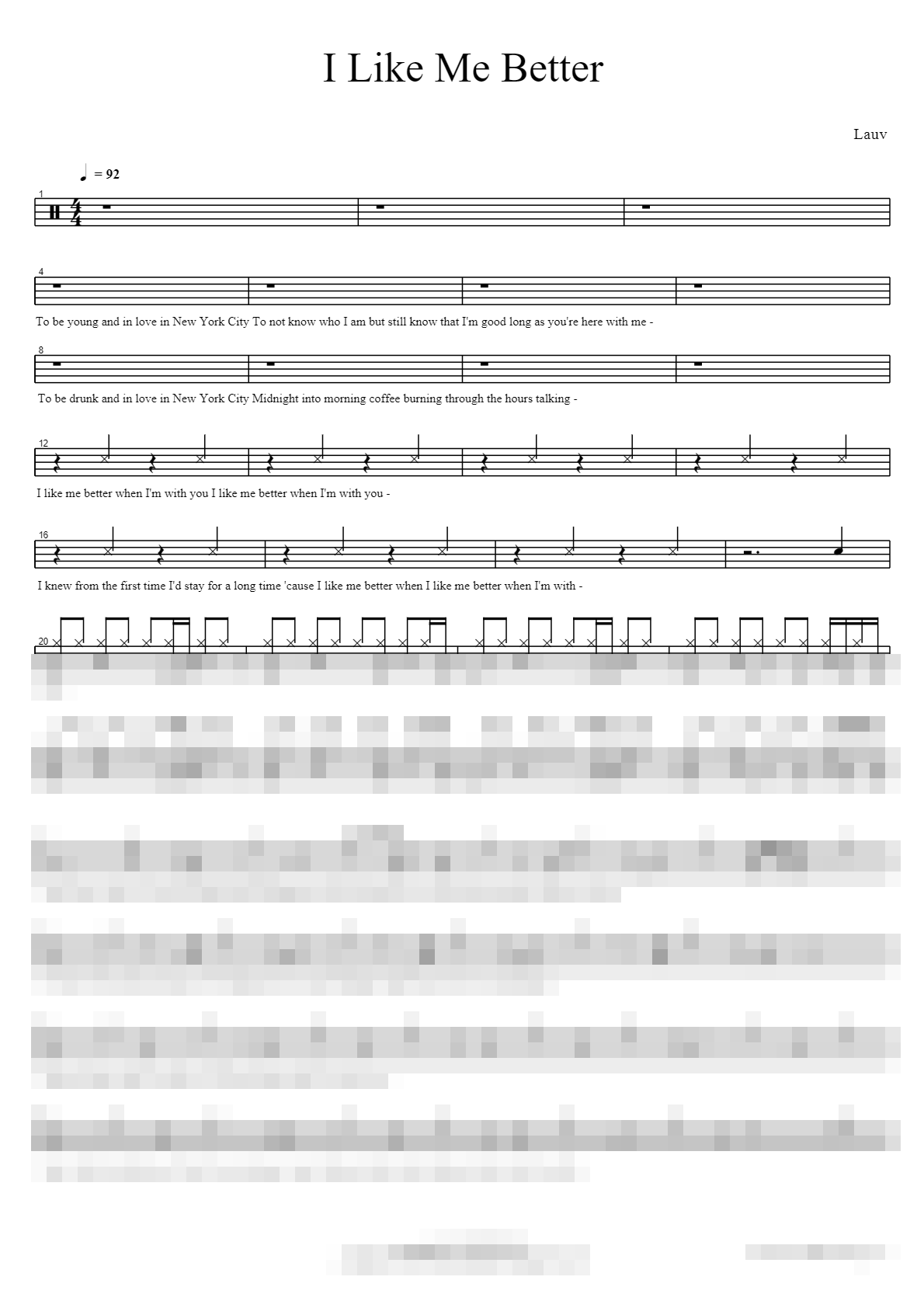 I Like Me Better Sheet Music Preview