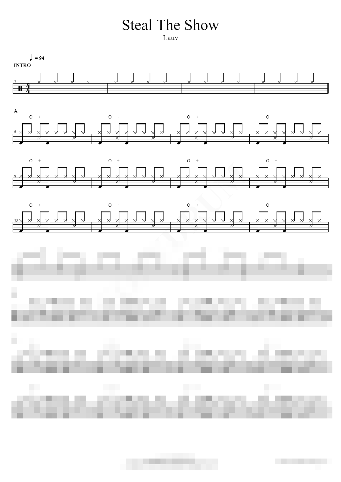 Steal The Show Sheet Music Preview