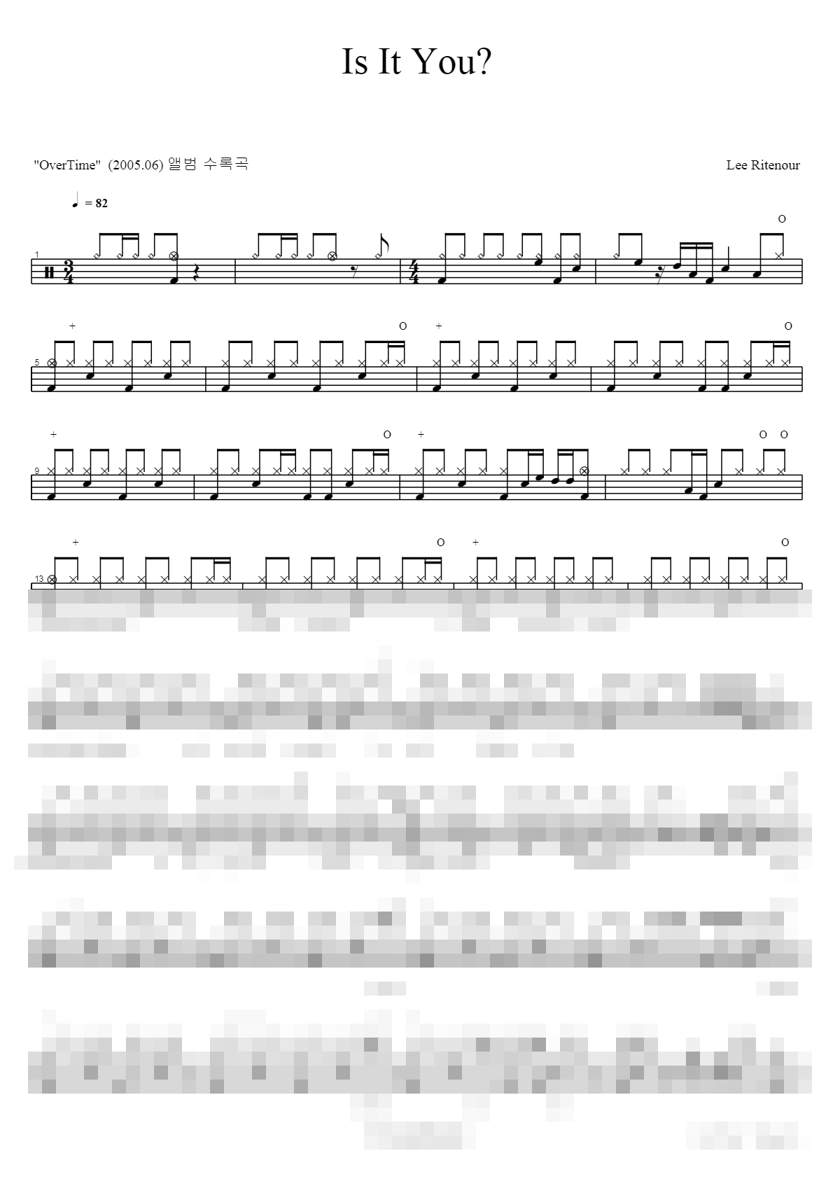Is It You Sheet Music Preview