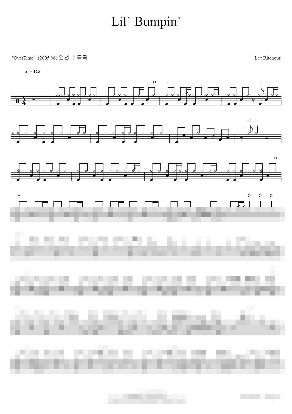 Lil Bumpin Sheet Music Preview