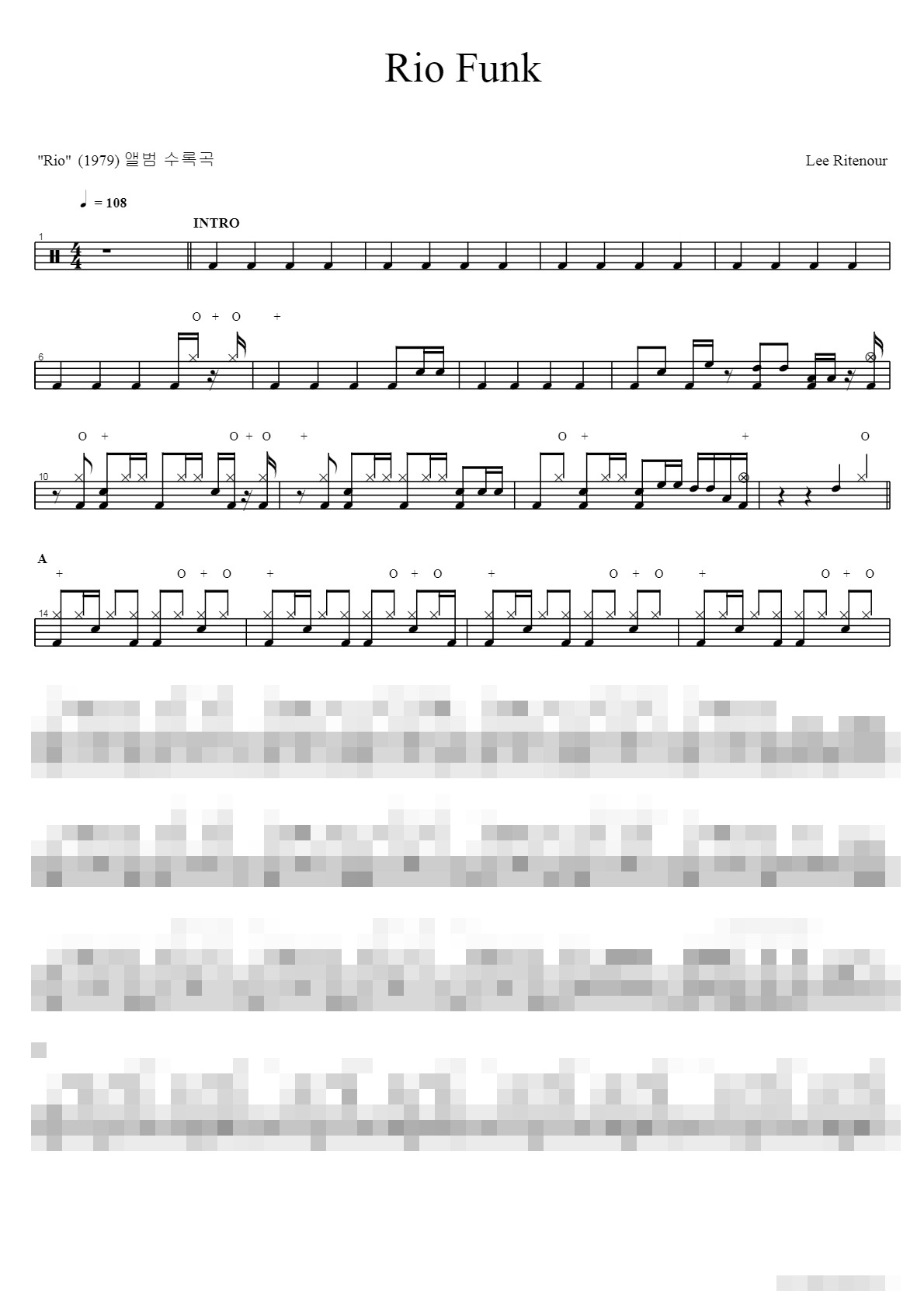 Rio Funk Sheet Music Preview