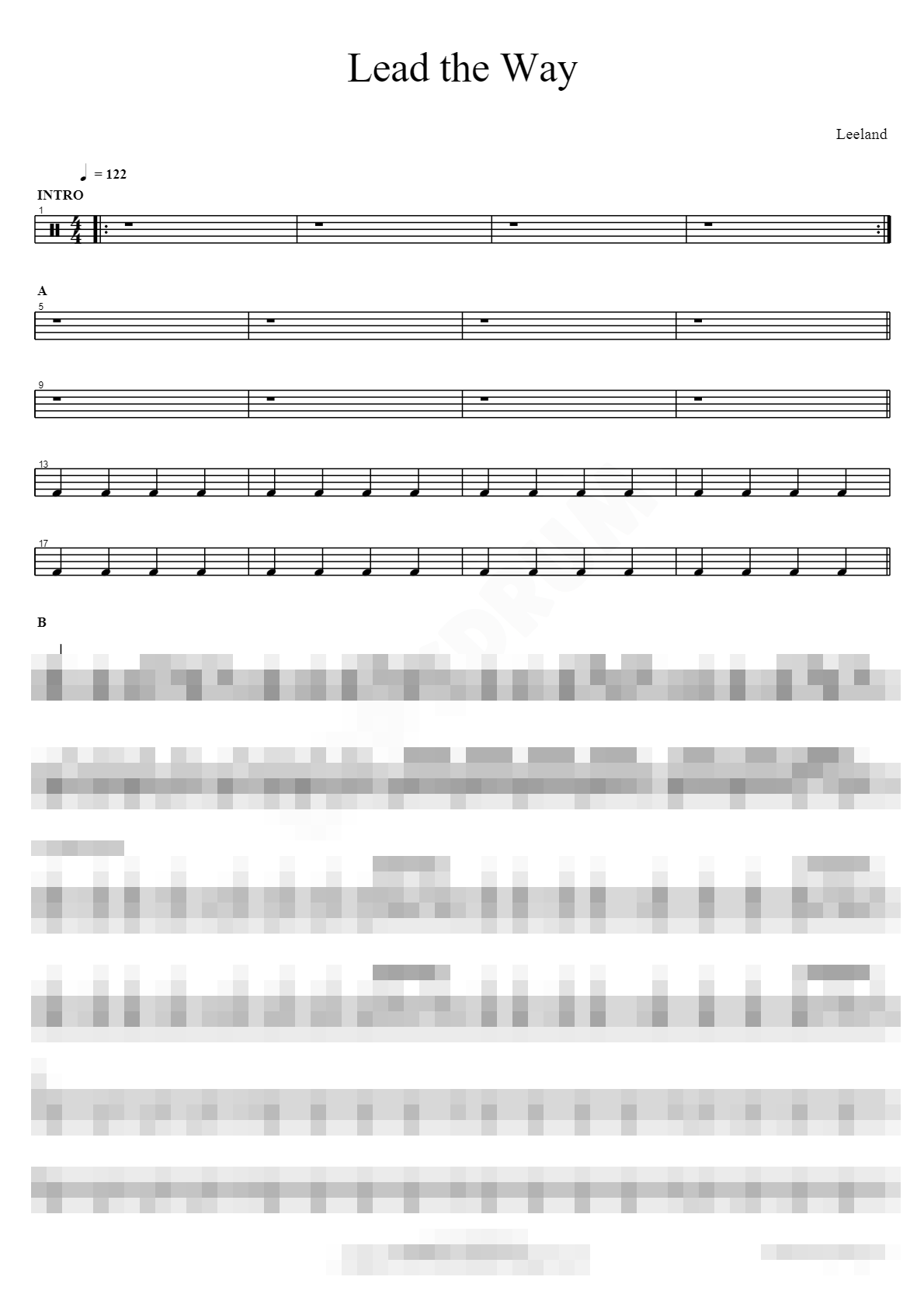 Lead the Way Sheet Music Preview