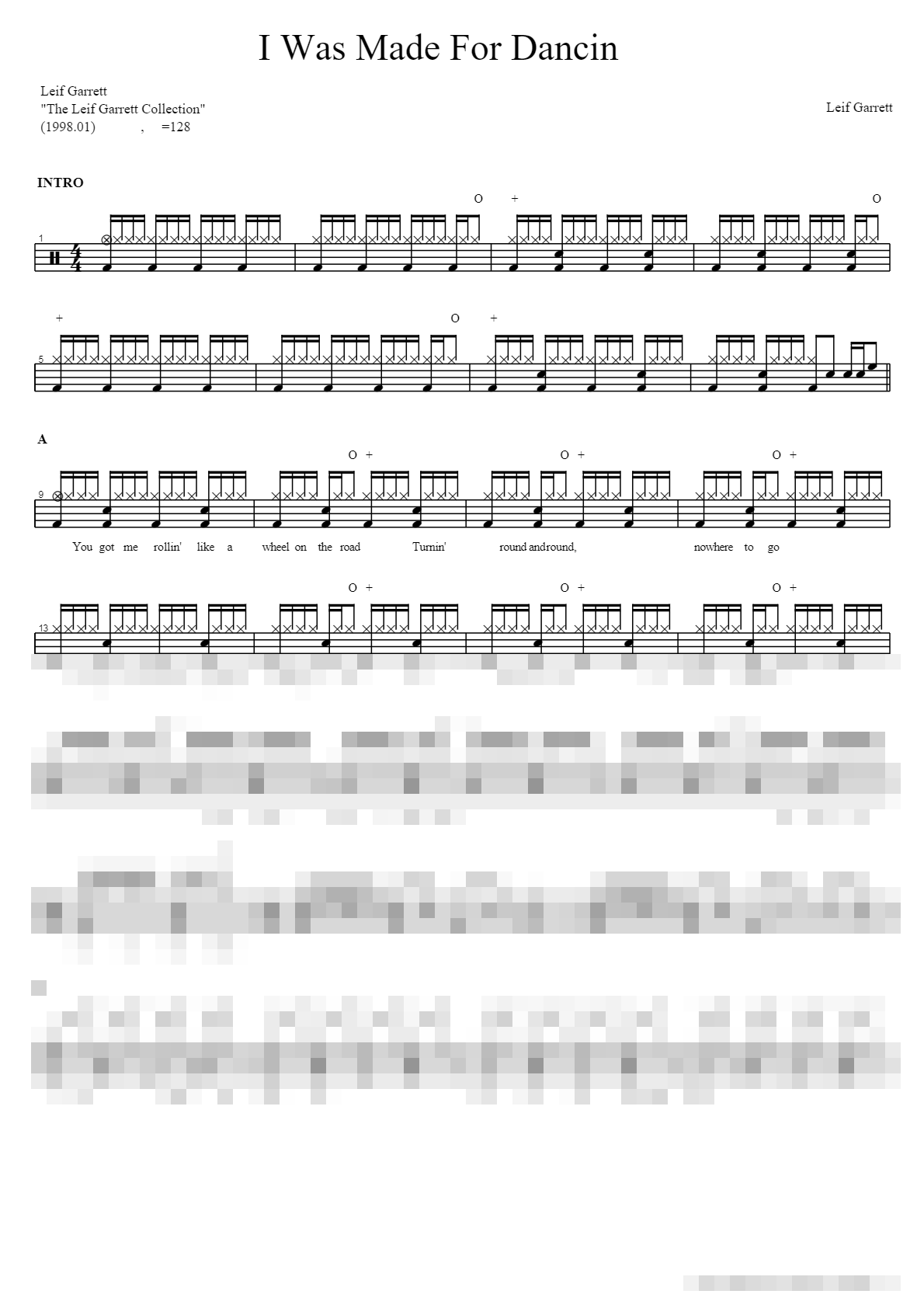 I Was Made For Dancin Sheet Music Preview