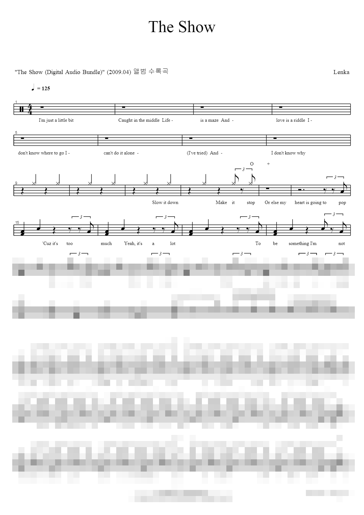 The Show Sheet Music Preview