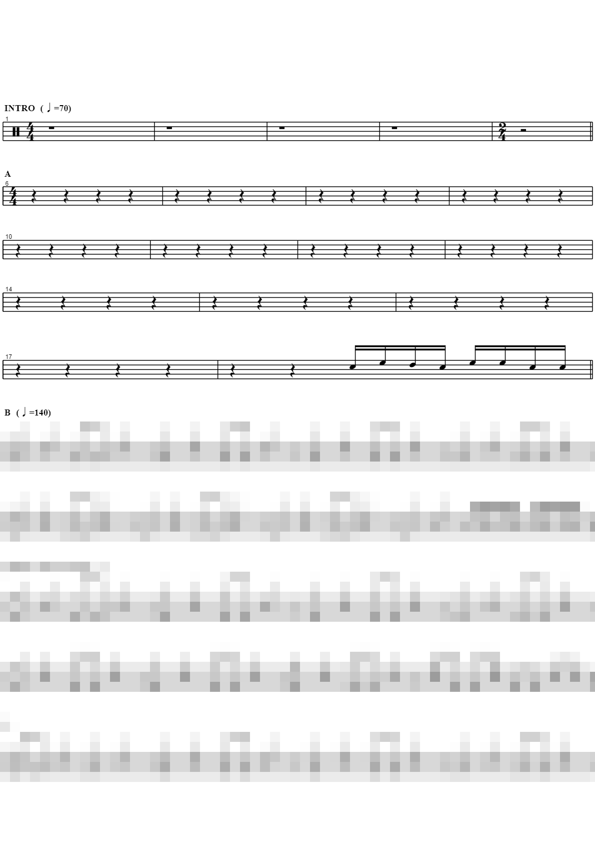 Let it go metal ver Sheet Music Preview