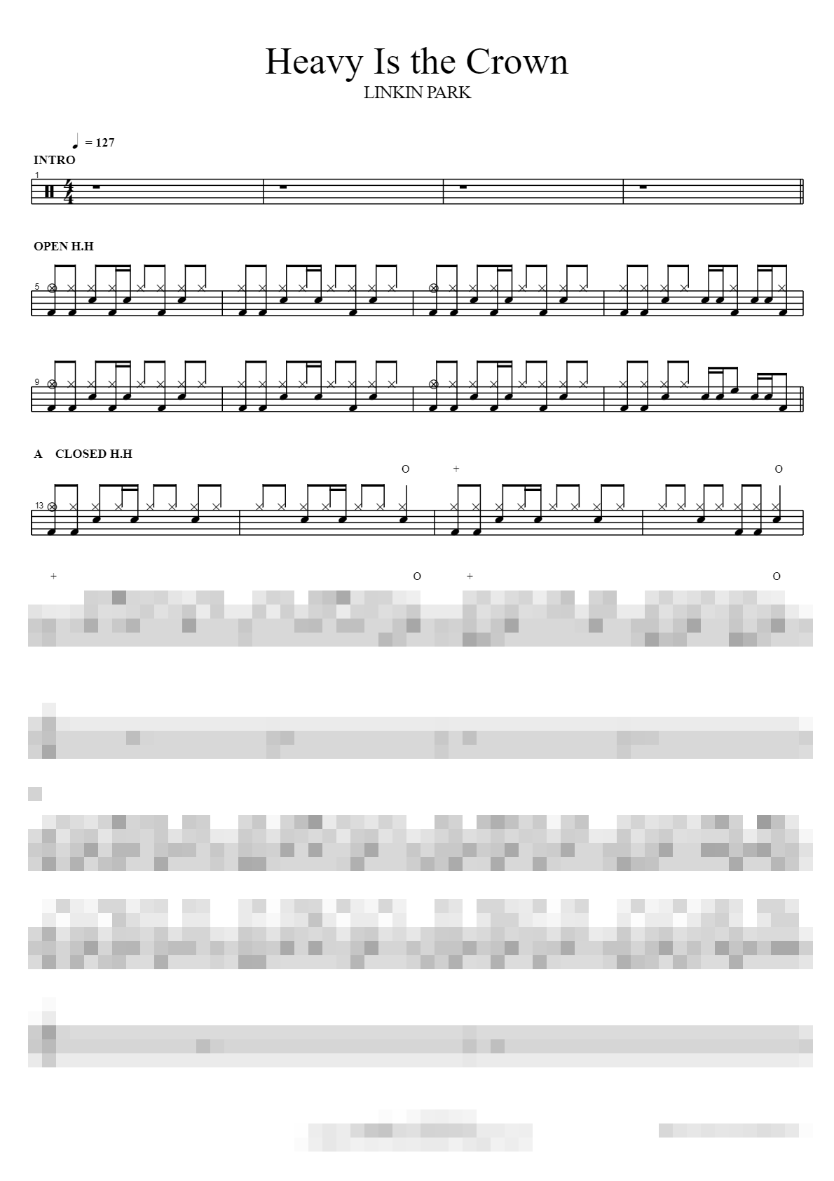 Heavy Is the Crown Sheet Music Preview