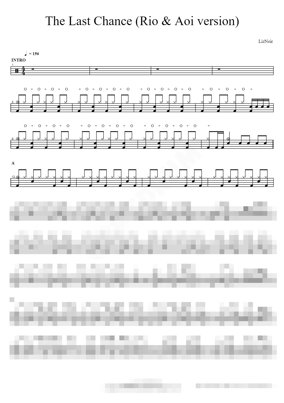 The Last Chance (Rio & Aoi version) Sheet Music Preview