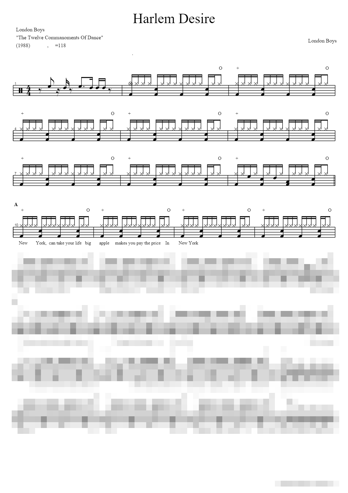 Harlem Desire Sheet Music Preview