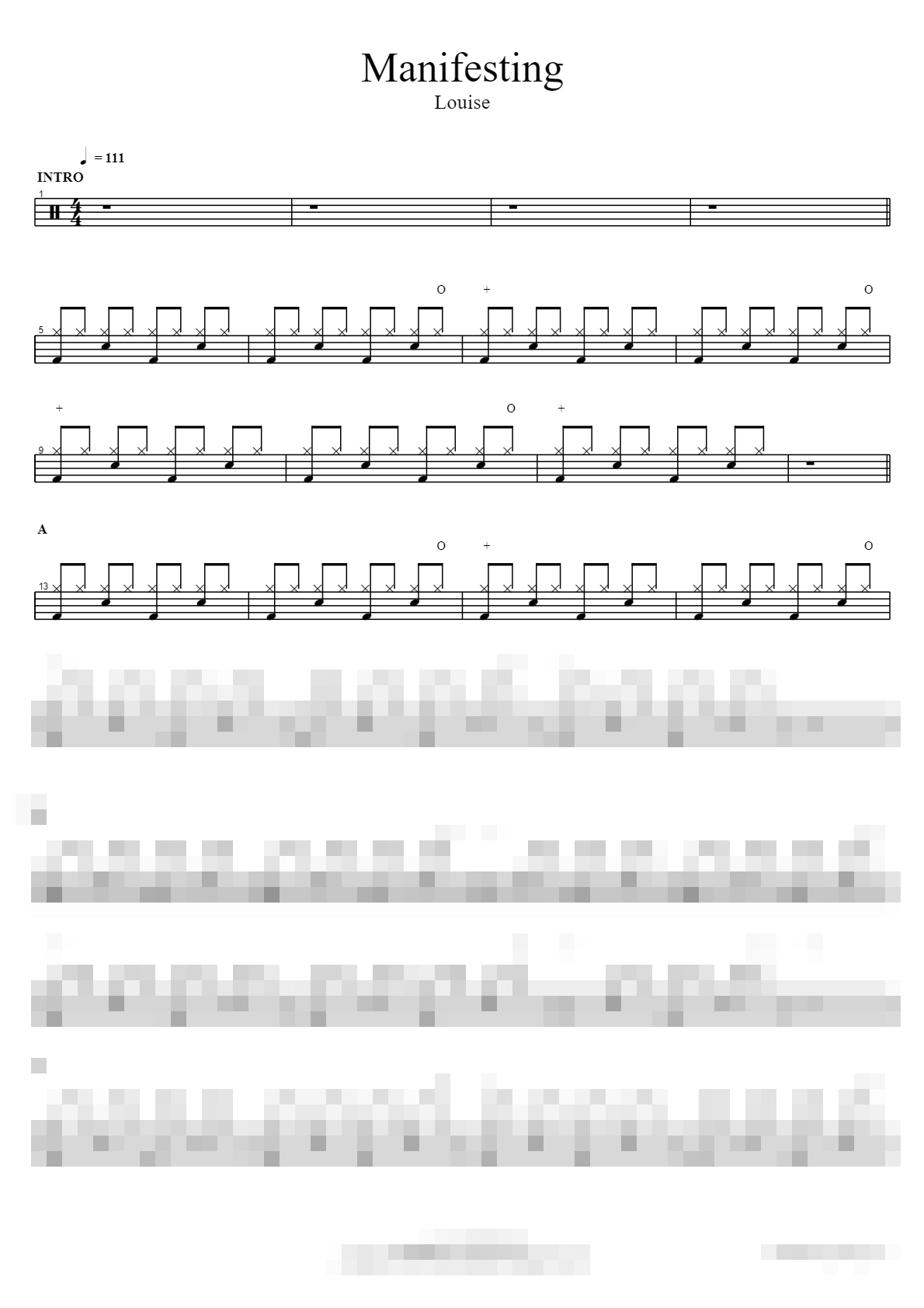 Manifesting Sheet Music Preview