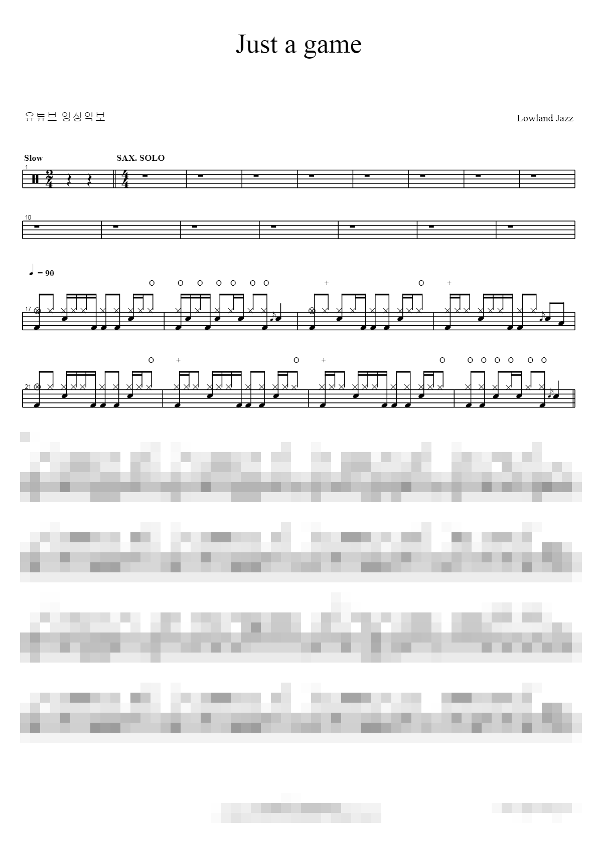 Just a game Sheet Music Preview