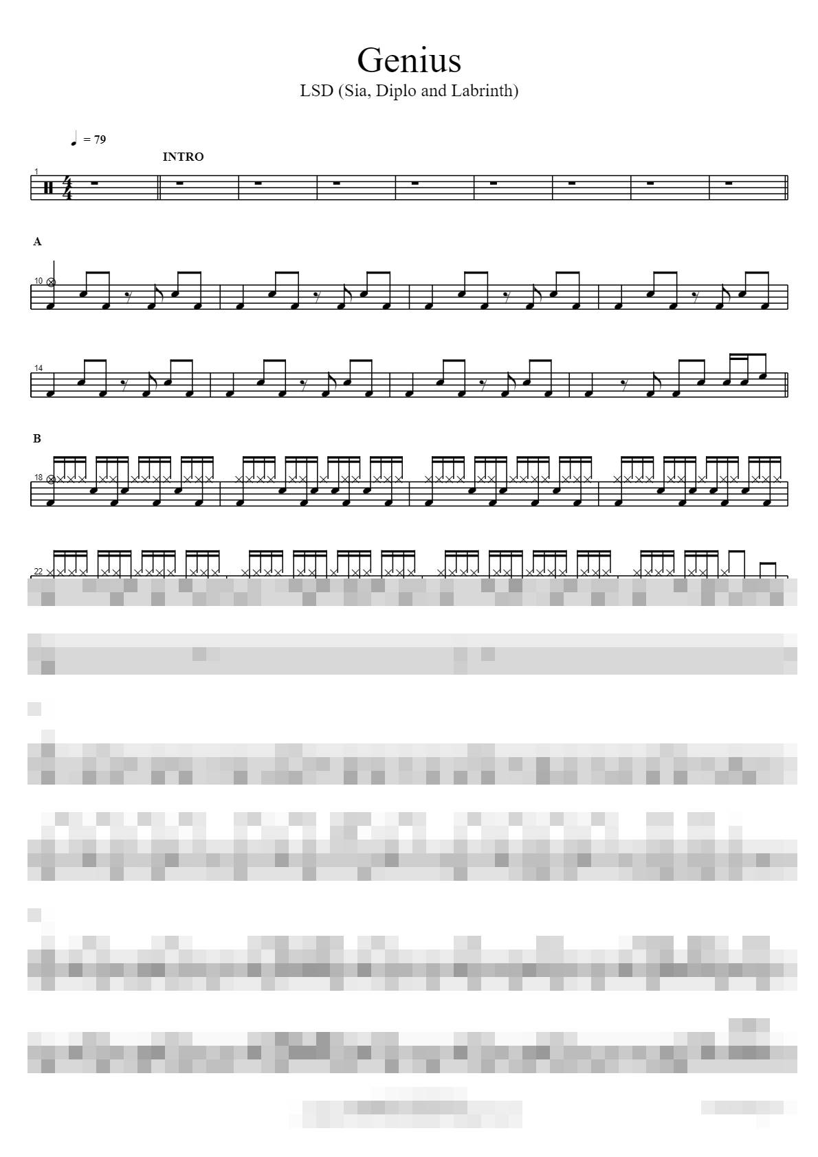 Genius Sheet Music Preview